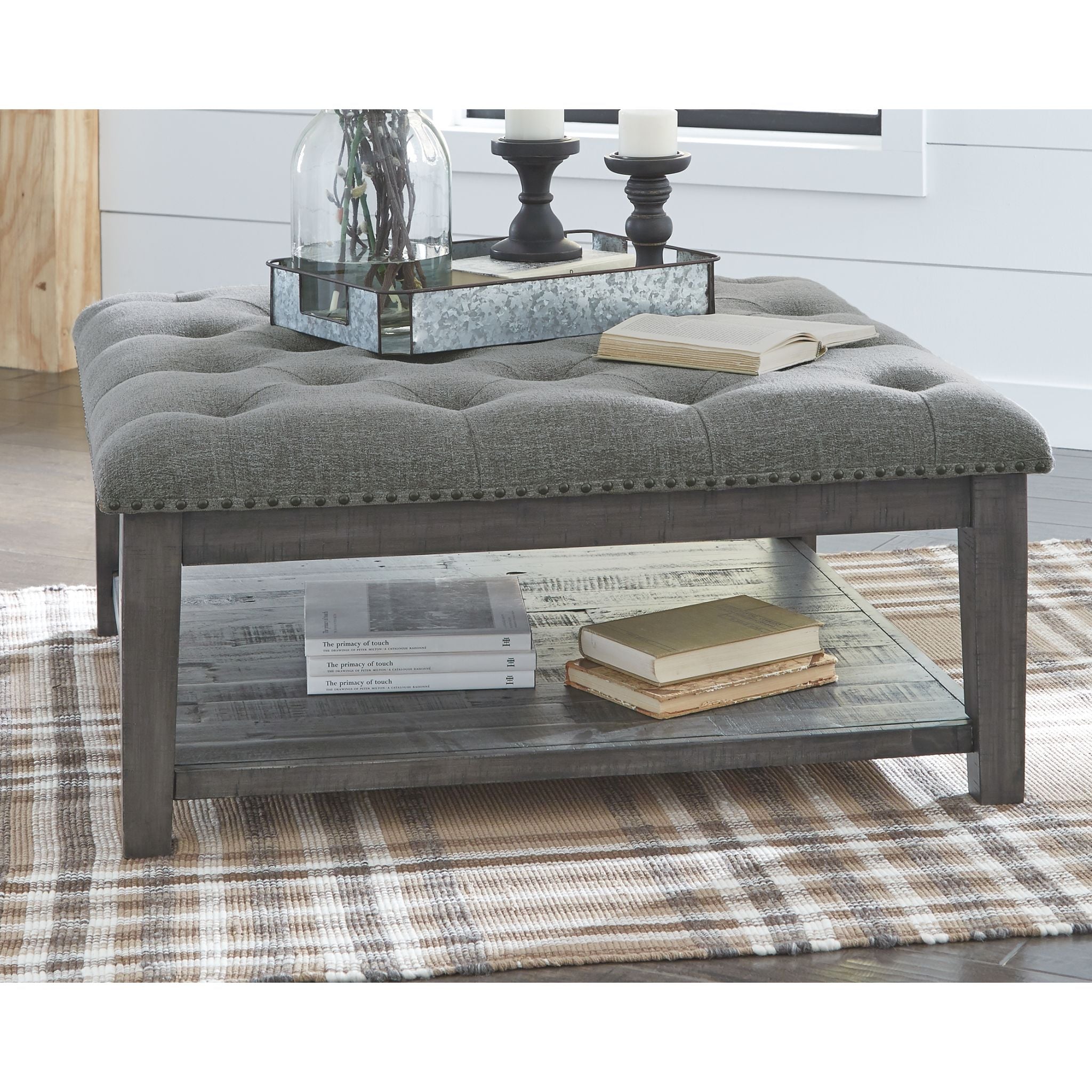 Borlofield Ottoman Cocktail Table - Modern Storage Ottoman with Lift Top, Coffee Table & Footrest for Living Room, Bedroom & Office - Perfect for Small Spaces & Home Decor