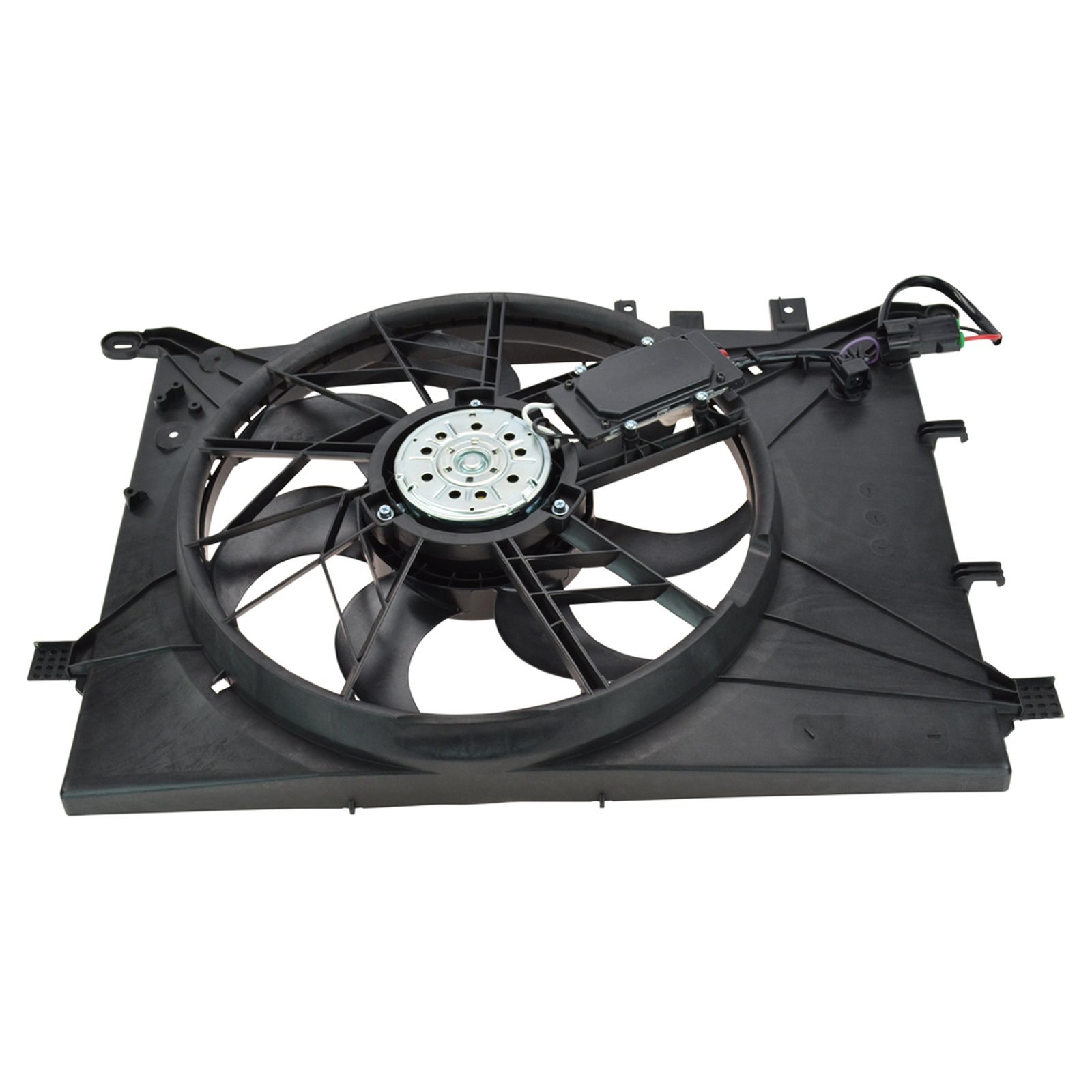 TRQ Radiator Cooling Fan Assembly Replacement for 2001-2003 Volvo S60, 2000-2003 S80 V70, 2003 XC70 - VO3115109 - Perfect for Engine Overheating Prevention & Summer Driving