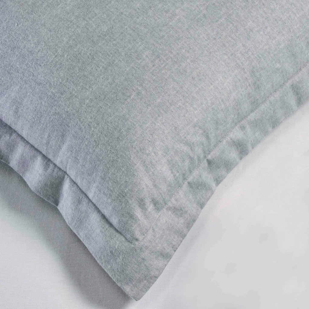 Soft Melange Flannel Cotton Two-Toned Brushed Duvet Cover Set - Cozy Bedding for Winter Nights & Guest Room Comfort