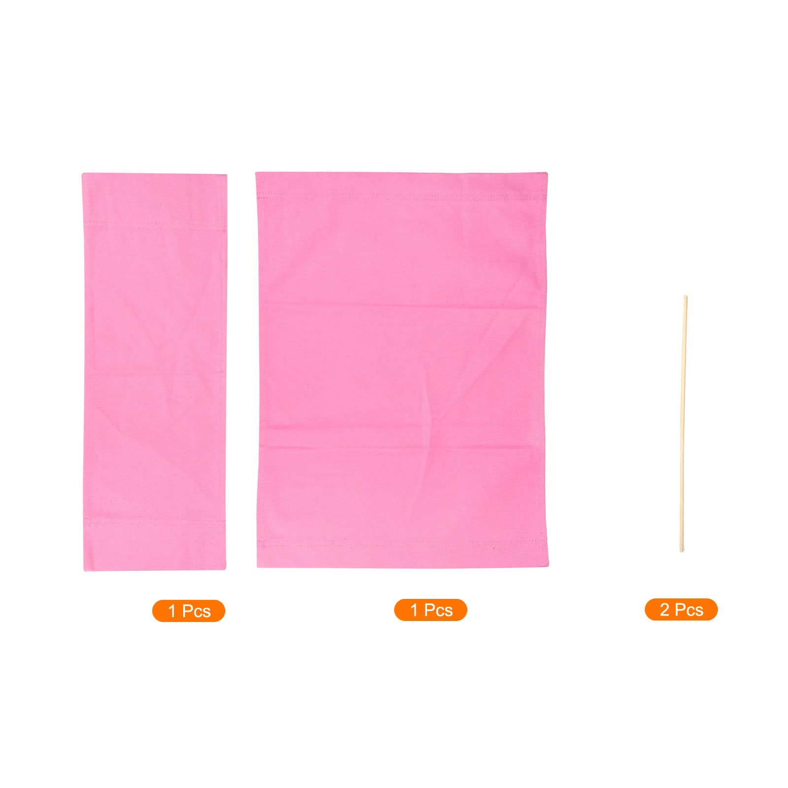 PATIKIL Director Chair Accessories Set - Pink Makeup Artist Chair Canvas Replacement Kit with 2 Round Sticks for Salon, Photography Studio & Home Beauty Station