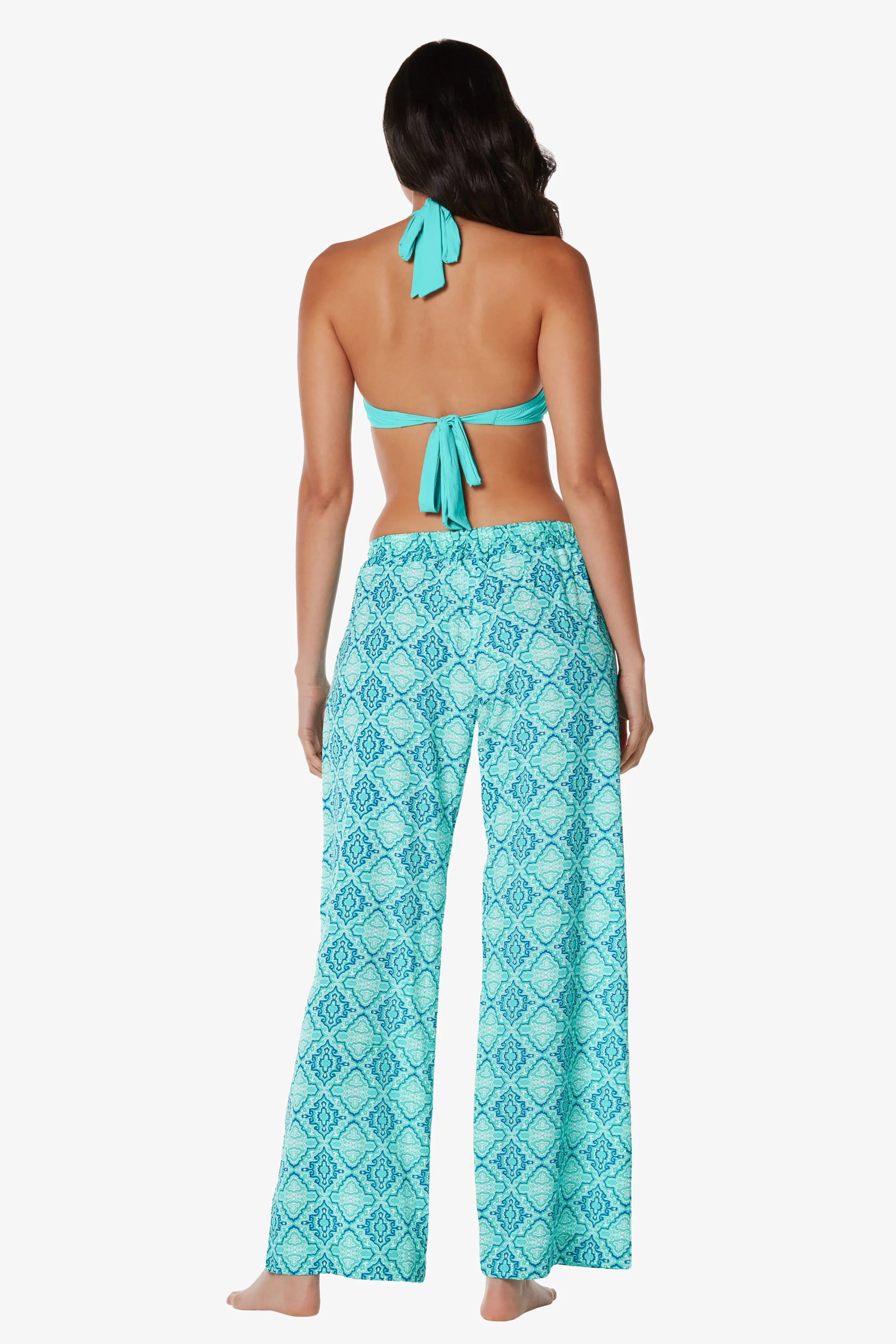 Seaside Pant | Marbella Tile - Stylish and Comfortable Beach Pants for Women, Perfect for Vacation, Poolside Lounging, and Summer Getaways
