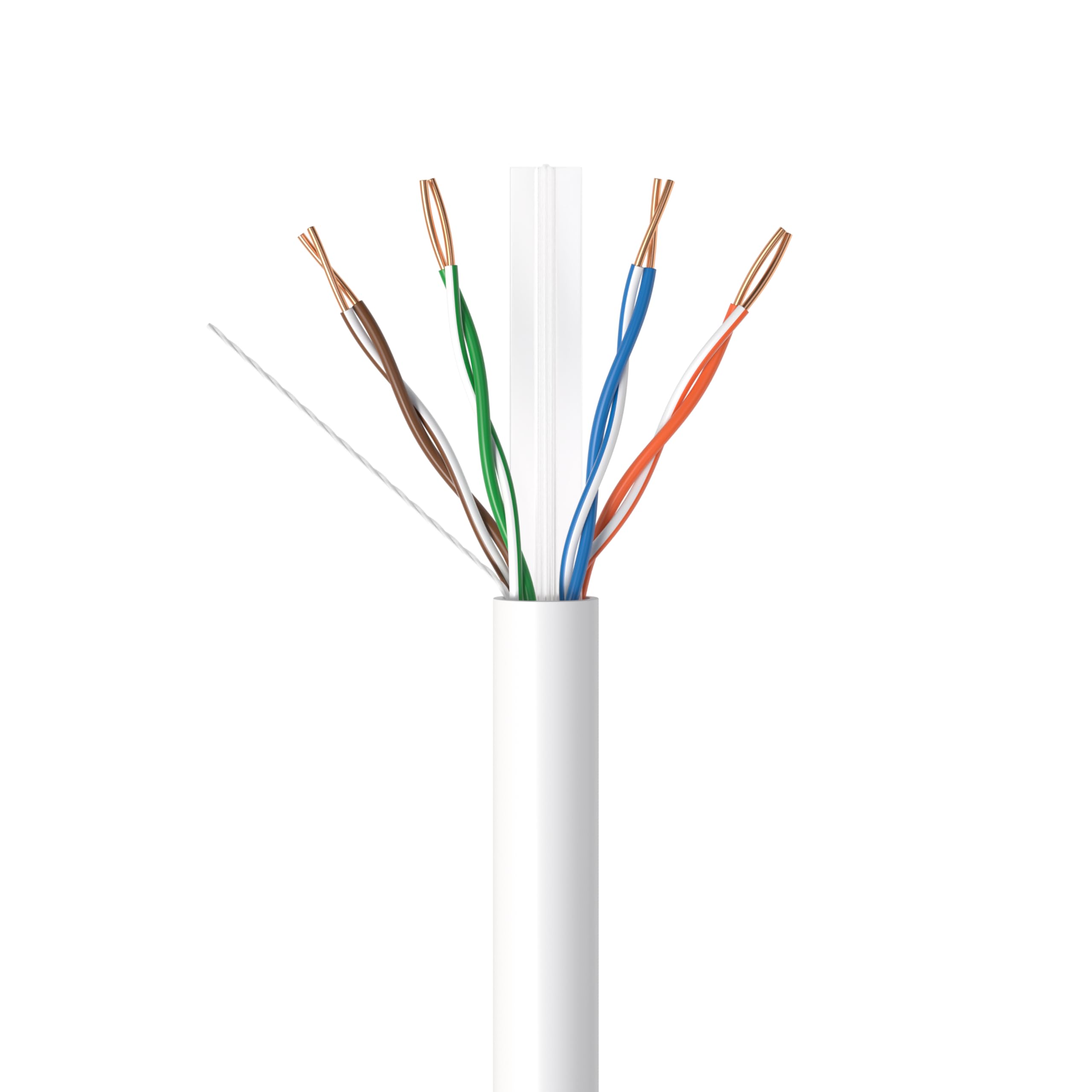 1000ft Plenum CMP CAT6 Ethernet Cable - Solid UTP 23AWG 550MHz LAN Network Wire - CCA (Copper Clad Aluminum) Bulk Pull Box - White | Ideal for Office Networking, Data Centers & Home Internet Setup