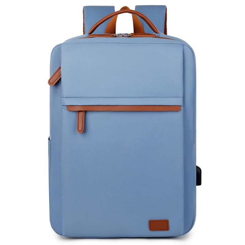 Premium Anti-Theft Laptop Backpack for Business Travel & College - Slim Durable USB Charging Backpack Water-Resistant Computer Bag Fits 15.6 Inch Laptop - Perfect for Commuting, Work & School (Blue)