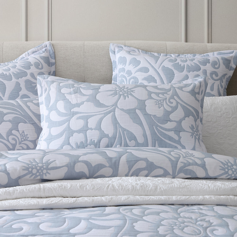 Eleanor Sky Quilt Cover Set King Size - Soft Luxury Bedding Set for Master Bedroom | Perfect for Home Decor, Guest Rooms & Cozy Winter Nights
