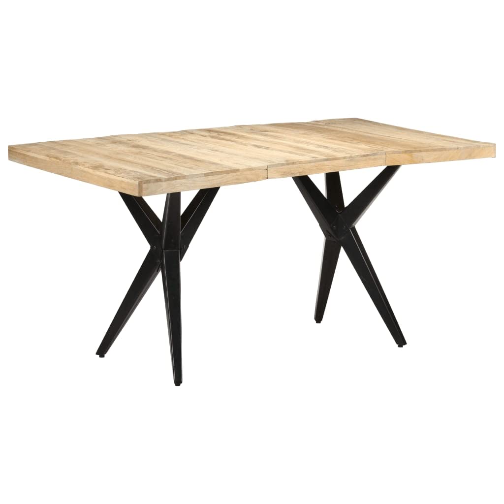 Antique-Style Solid Mango Wood Dining Table - 63