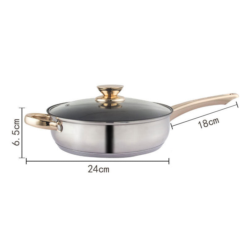 12-Piece Stainless Steel Cookware Set - Stock Pot, Saucepan, Casserole & Kettle for Professional & Home Kitchens | Perfect for Boiling, Stewing, Frying & Slow Cooking