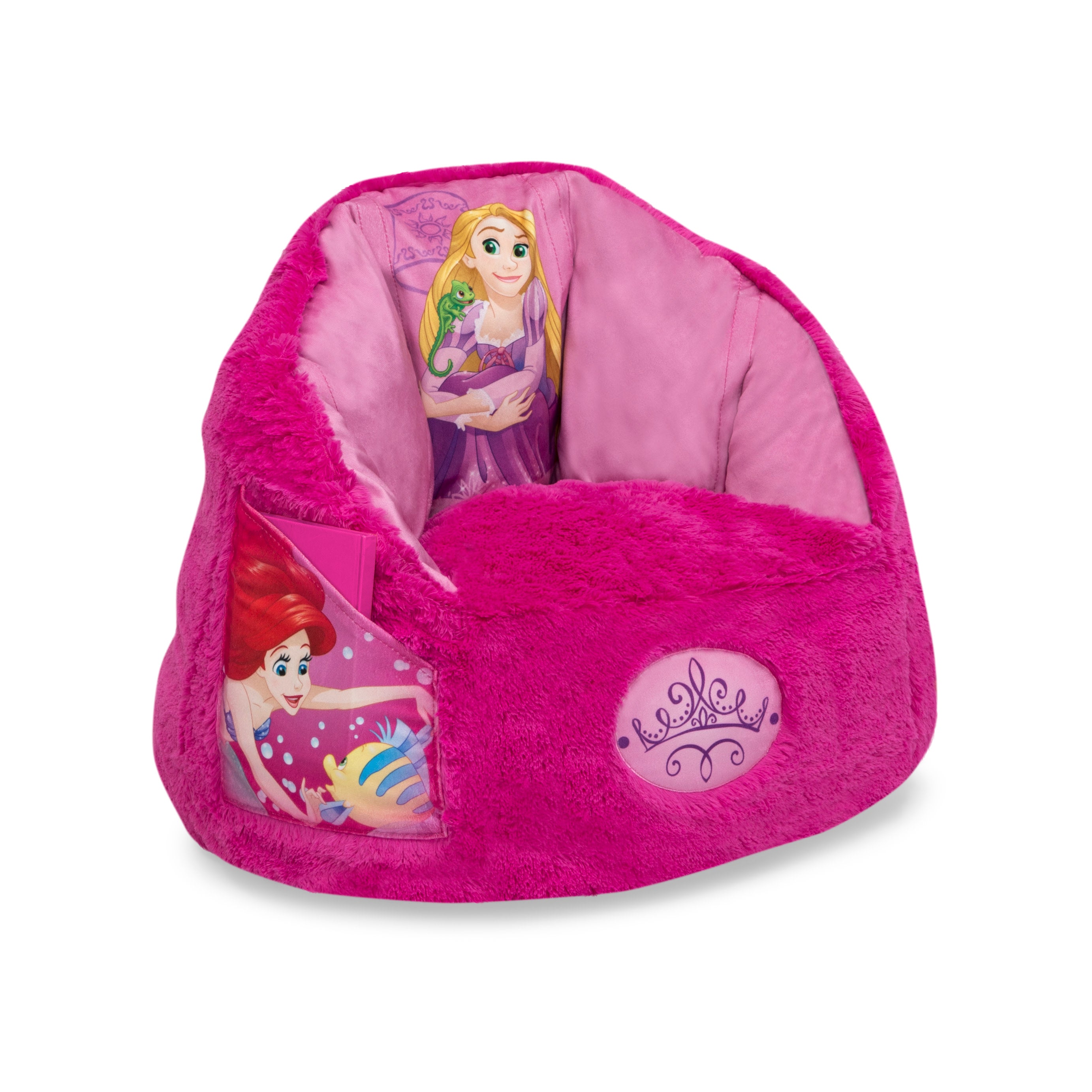 Disney Princess Cozee Fluffy Chair for Toddlers - Soft & Comfy Kids Chair for Ages 2-6 Years | Perfect for Bedroom, Playroom & Reading Nook