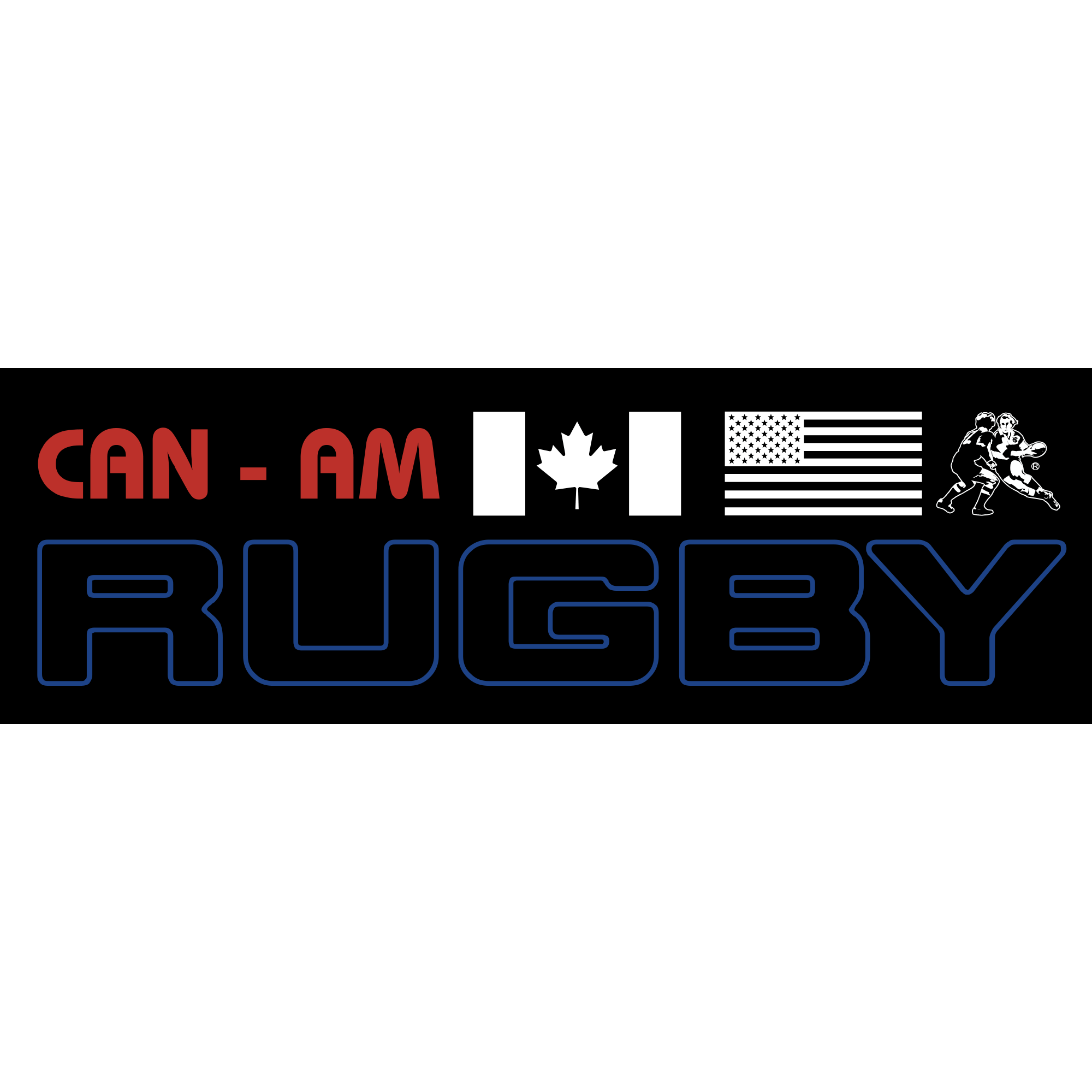 CAN AM Rugby Flag Bumper Sticker - Durable Vinyl Decal for Cars, Trucks & Laptops - Show Your Team Spirit at Games & Tailgates