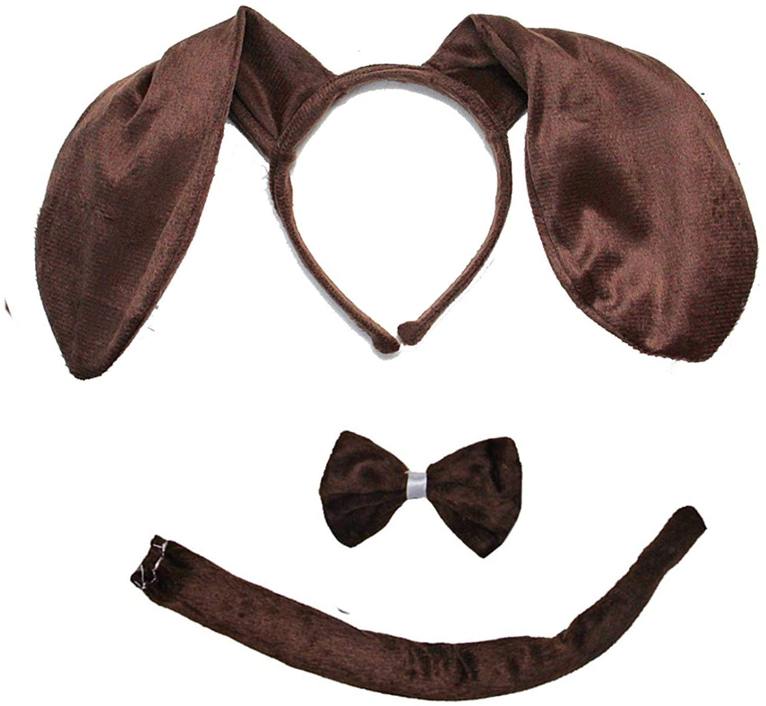 **Cute Puppy Dog Costume Set for Kids - Dog Ears Headband, Bowtie & Tail - Halloween, Christmas & Dress-Up Role Play - Perfect for Preschool, Cosplay & Festive Parties**    *(Use for Halloween trick-or-treating, Christmas pet-themed parties, school plays, dress-up fun, and animal-themed events!)*