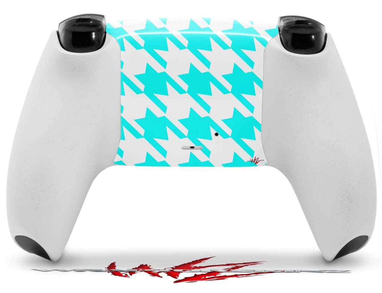 Sony PS5 DualSense Skin Wrap - Houndstooth Neon Teal | Gaming Protection