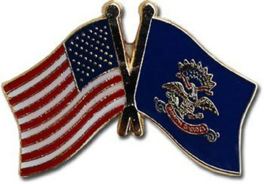 American North Dakota Friendship Flag Bike Motorcycle Hat Cap Lapel Pin - Premium Quality US State Flags for Bikers, Cyclists & Collectors - Perfect for Motorcycle Rides, Cycling Events & Patriotic Gift Giving