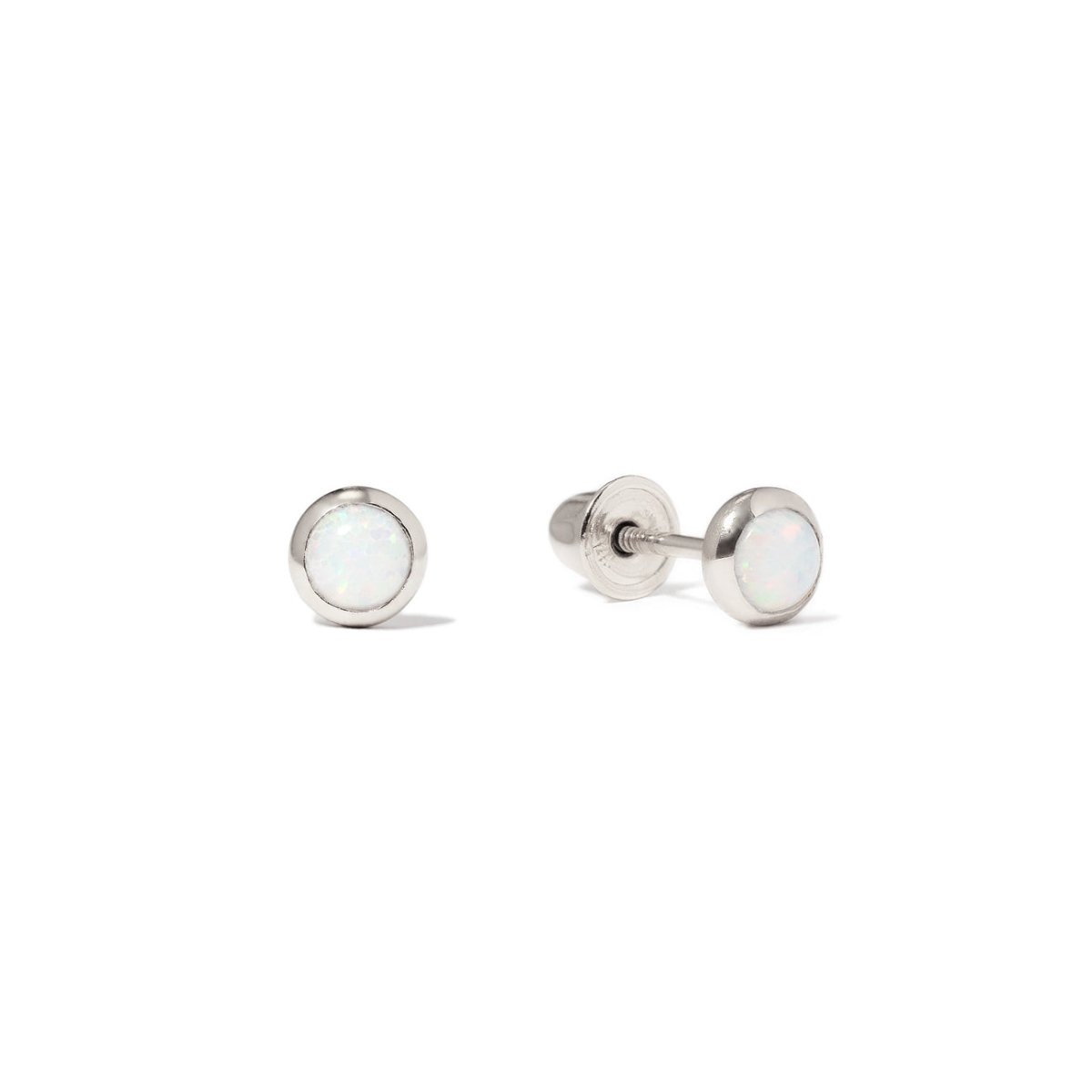 Tiny Opal Cabochon Stud Earrings - Dainty Gemstone Jewelry for Women - Perfect for Everyday Wear & Special Occasions