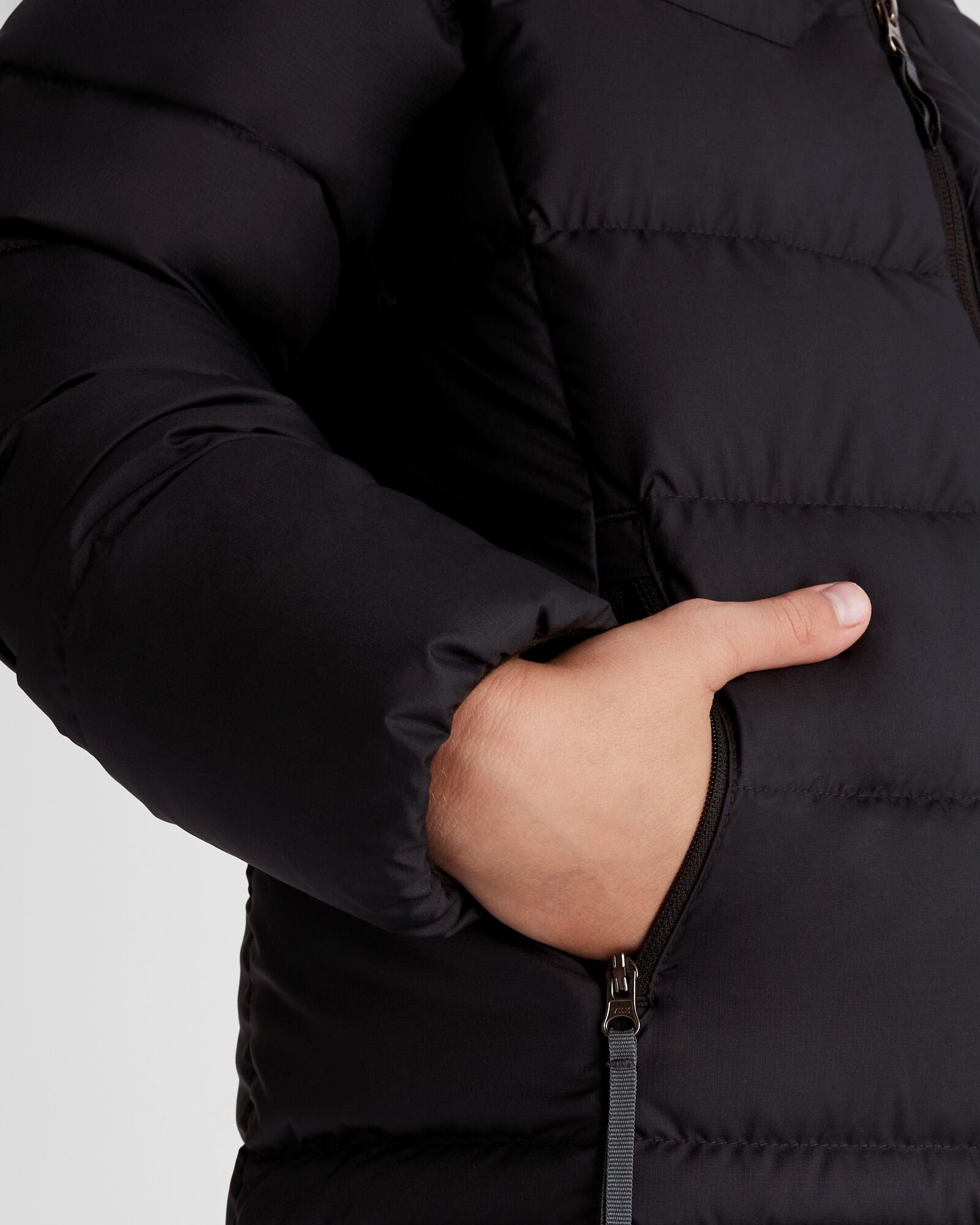 Boys' Epiq Down Jacket - Warm Winter Coat for Kids, Waterproof & Windproof, Lightweight Puffer Jacket for Outdoor Activities, Hiking, and Snow Play - Black/Black