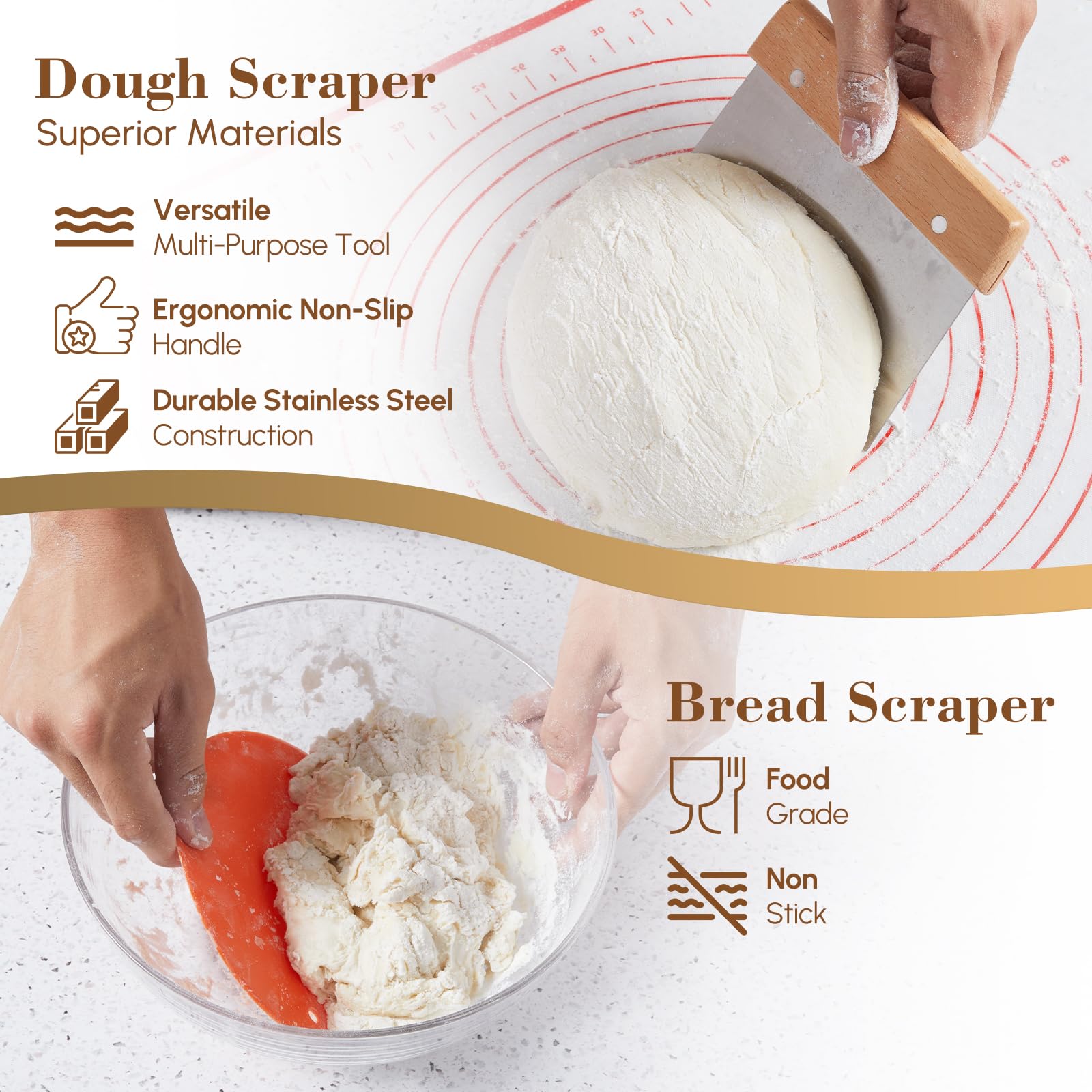 17-Piece Banneton Bread Proofing Basket Set - 9