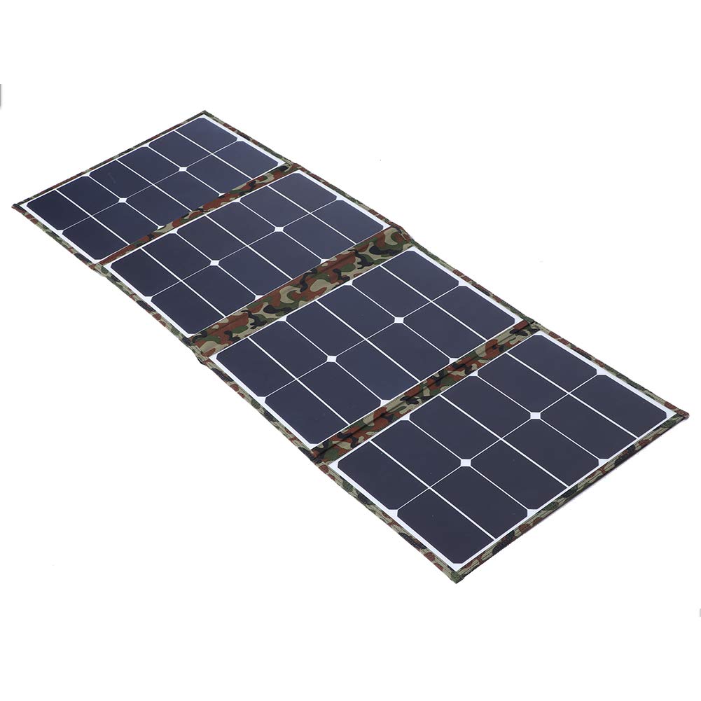 120W 5V Portable Solar Panel Charger - Foldable Waterproof Solar Charging Kit with Dual USB Ports for Outdoor Camping, RV, Boat, Hiking | Powers Phones, Tablets, Laptops, Cameras & GPS Devices (Camouflage Design)