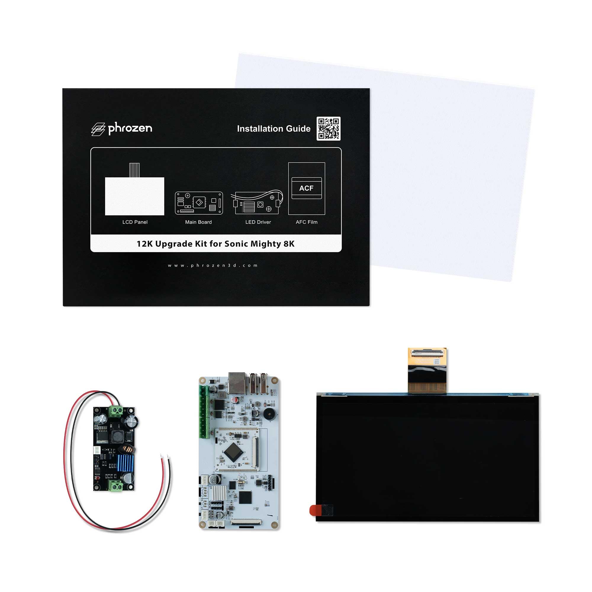 Phrozen 12K Upgrade Kit for Sonic Mighty 8K LCD Resin 3D Printer - High Resolution 12K Printing for Mass Production of Detailed 3D Models | Perfect for Miniatures, Jewelry Prototyping & Industrial Design