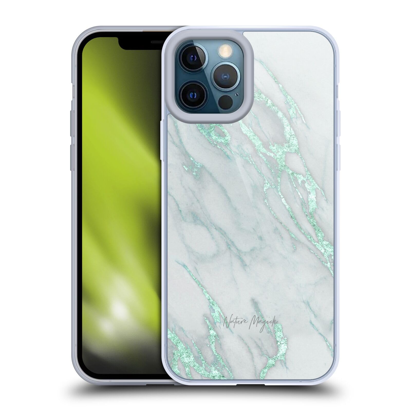 Officially Licensed Nature Magick Teal Marble iPhone 12 Pro Max Case - Soft Gel Protective Cover with Metallic Accents | Perfect for Everyday Use, Outdoor Adventures & Gift Giving
