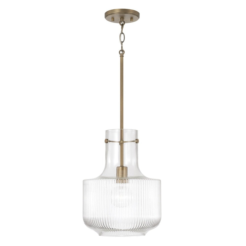 Brea 1-Light Modern Pendant Lighting Fixture - Sleek Hanging Light for Kitchen Island, Dining Room & Bedroom Decor