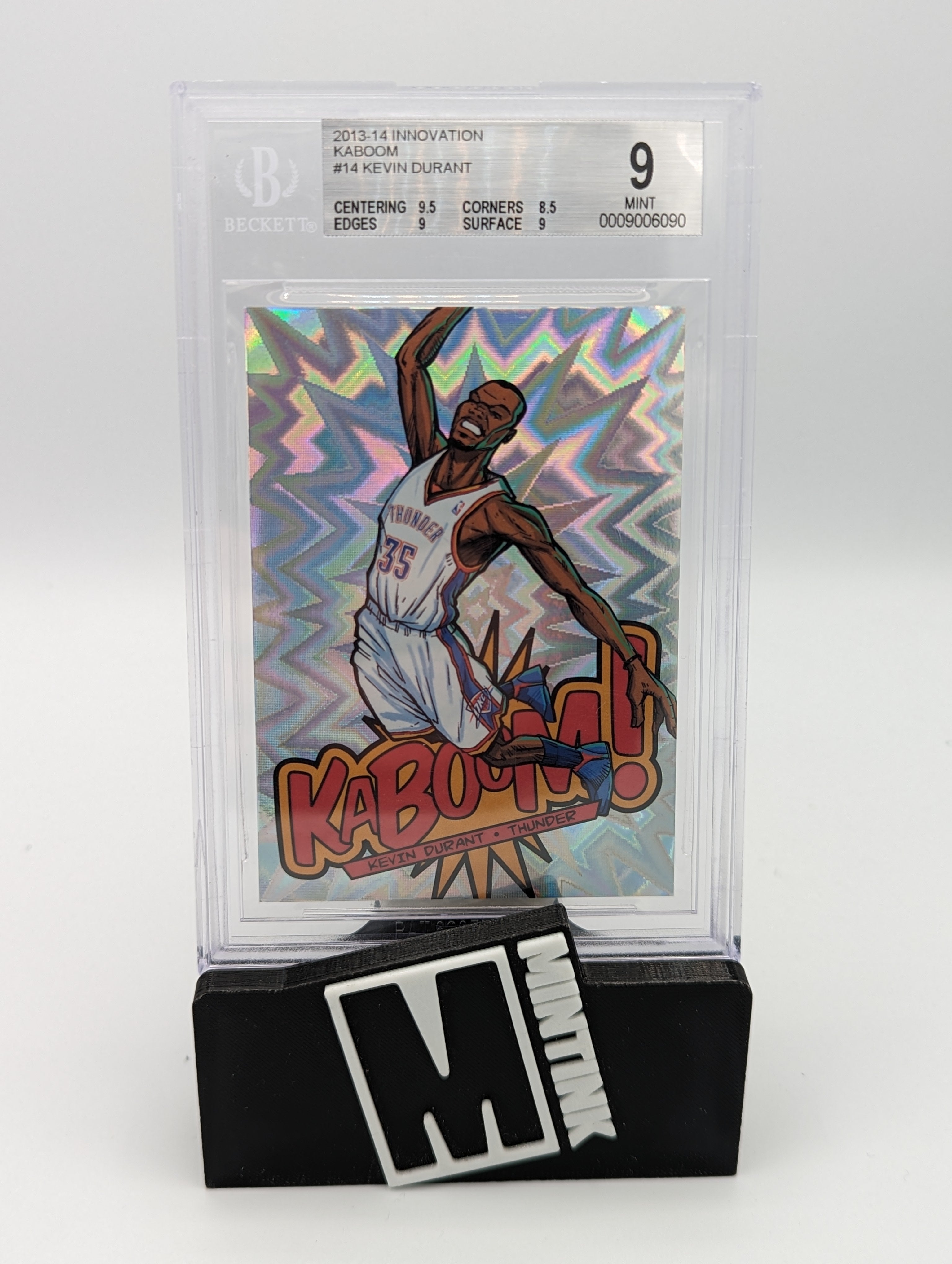 2013-14 Kevin Durant KABOOM! #14 Beckett Graded 9 Basketball Trading Card - Perfect for NBA Collectors & Sports Memorabilia Enthusiasts