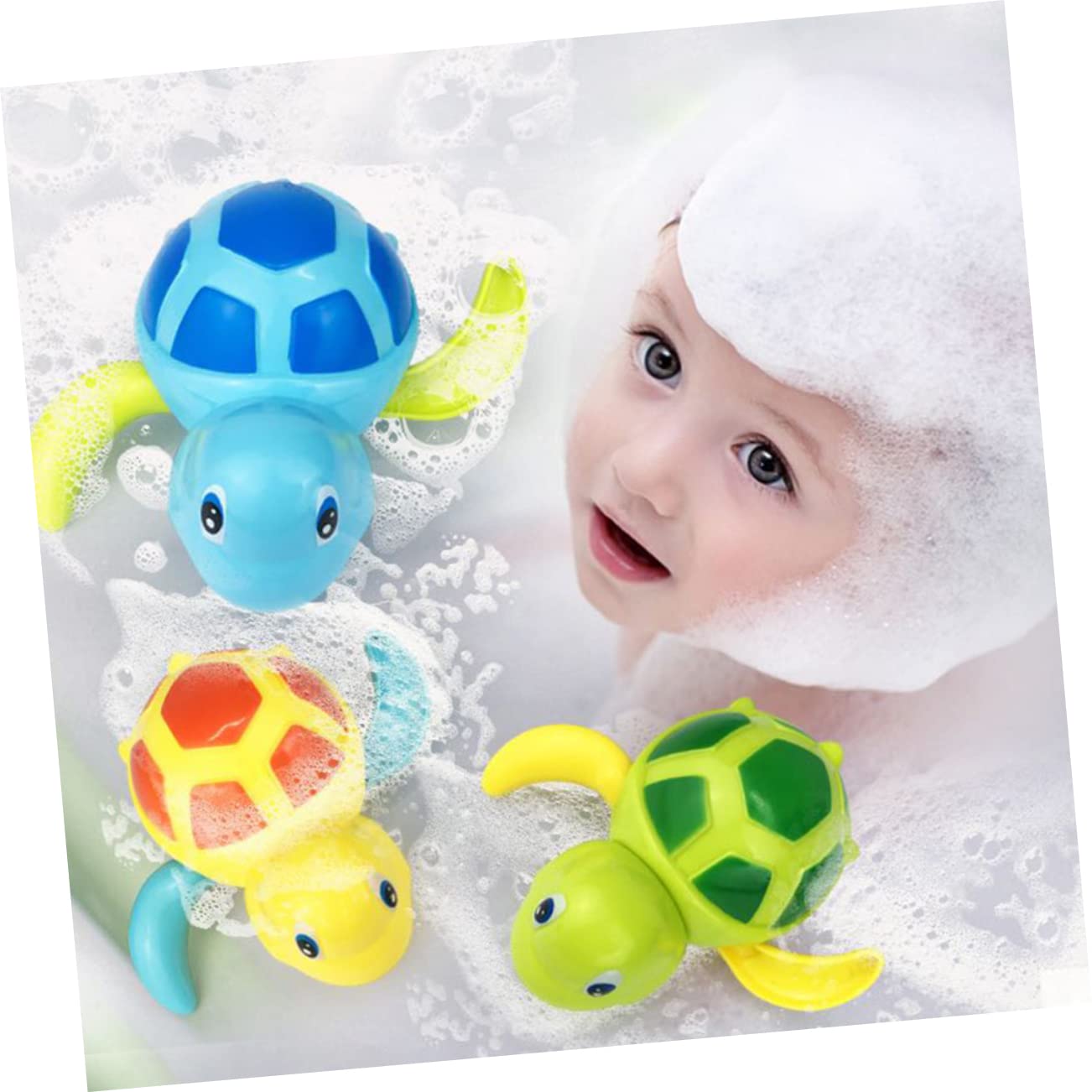 VICASKY 9-Piece Wind-Up Bath Toys Set - Colorful Clockwork Swimming Animals for Toddlers & Kids - Fun Bathtime, Pool Party & Sensory Play Water Toys