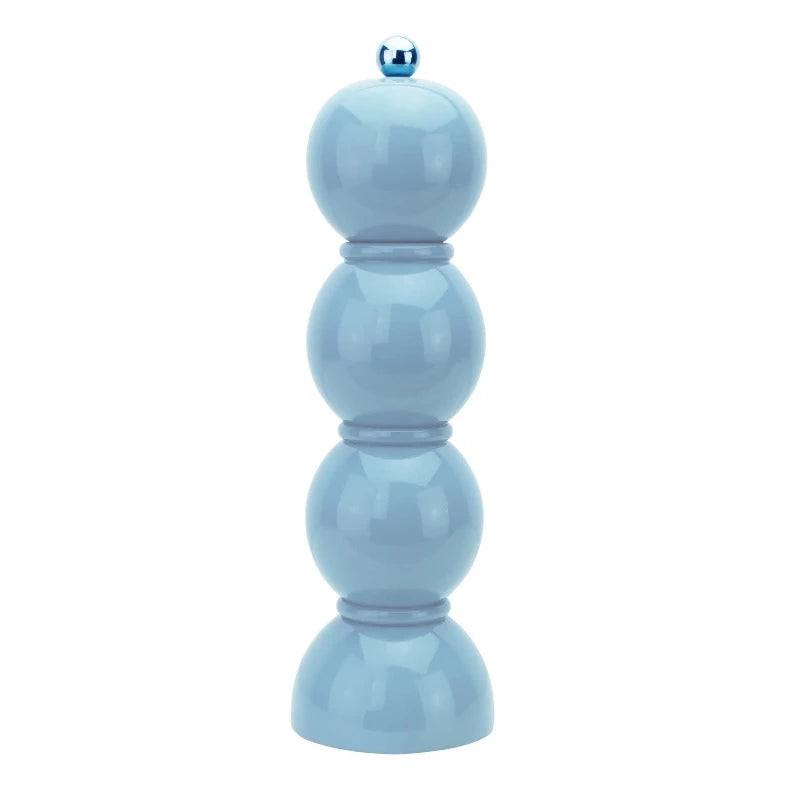 Premium Periwinkle Bobbin Salt and Pepper Grinder Set - Adjustable Ceramic Spice Mill for Kitchen, Dining Table & BBQ - Perfect for Home, Restaurant & Gifting
