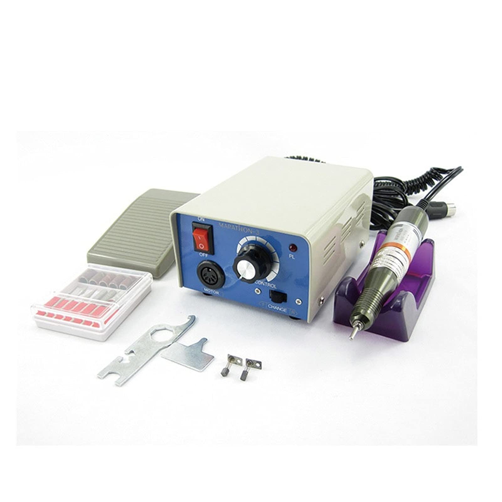 Professional Electric Nail Drill Machine 35000 RPM - 65W Strong Power Manicure Kit with 6 Bits Set for Home & Salon Use | Perfect for Acrylic Nails, Gel Polish Removal & Nail Art Design