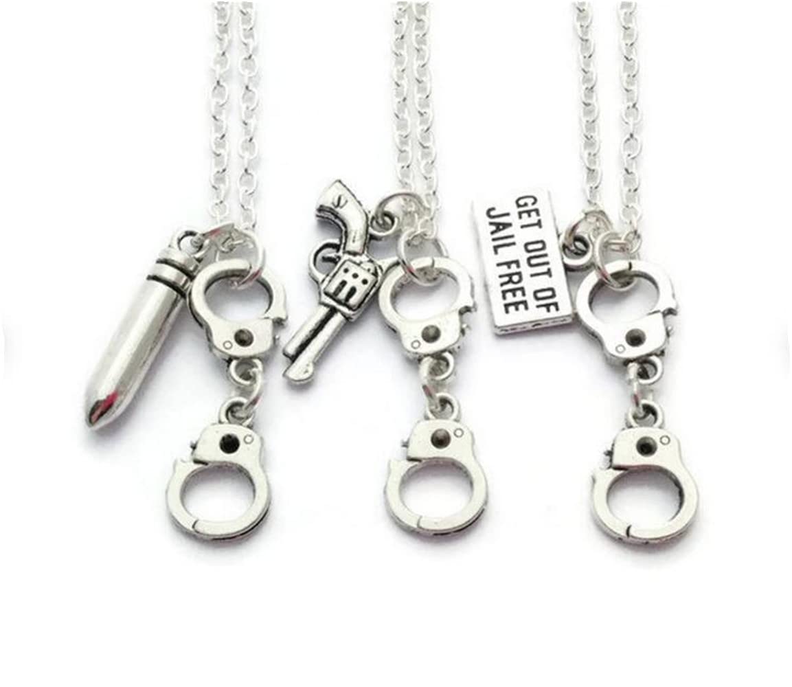 3-Piece Best Friends Necklace Set - Matching BFF Jewelry for Sisters & Friends - Friendship Necklace for Women - Perfect Birthday Gift for Her (Great for Anniversaries, Graduation & Special Occasions)