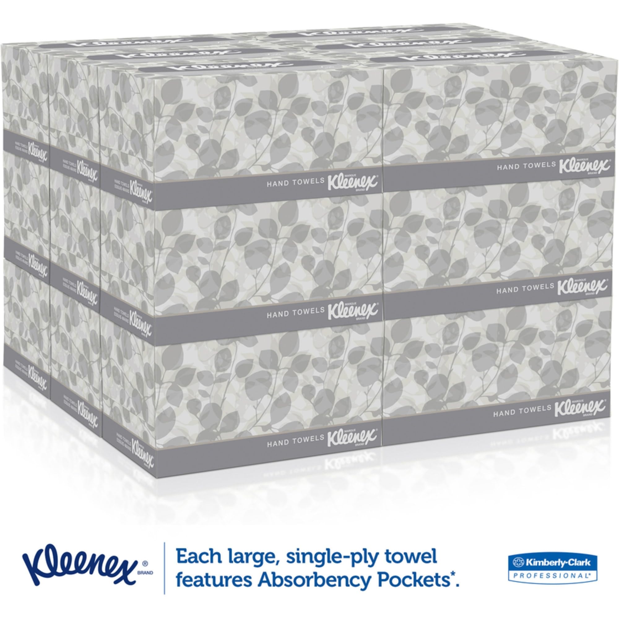 KLEENEX Pop-Up Box Hand Towels | 9 x 10.5 Inch Paper Towels | 120 Count Bulk Pack | For Kitchen, Bathroom & Office Use