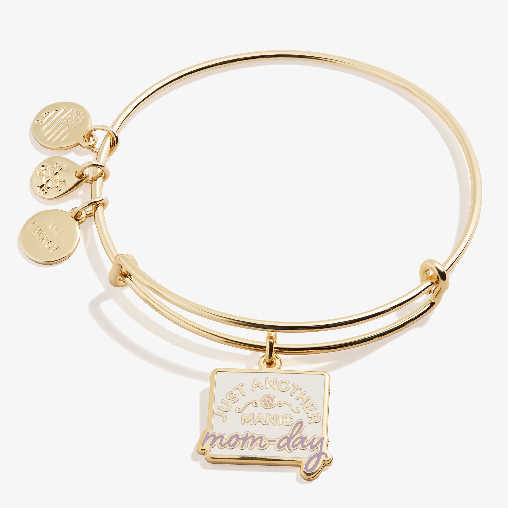 Just Another Manic Mom Day Charm Bangle Bracelet - Stylish & Funny Mom Jewelry Gift for Mother's Day, Birthday - Perfect for Everyday Wear & Special Occasions