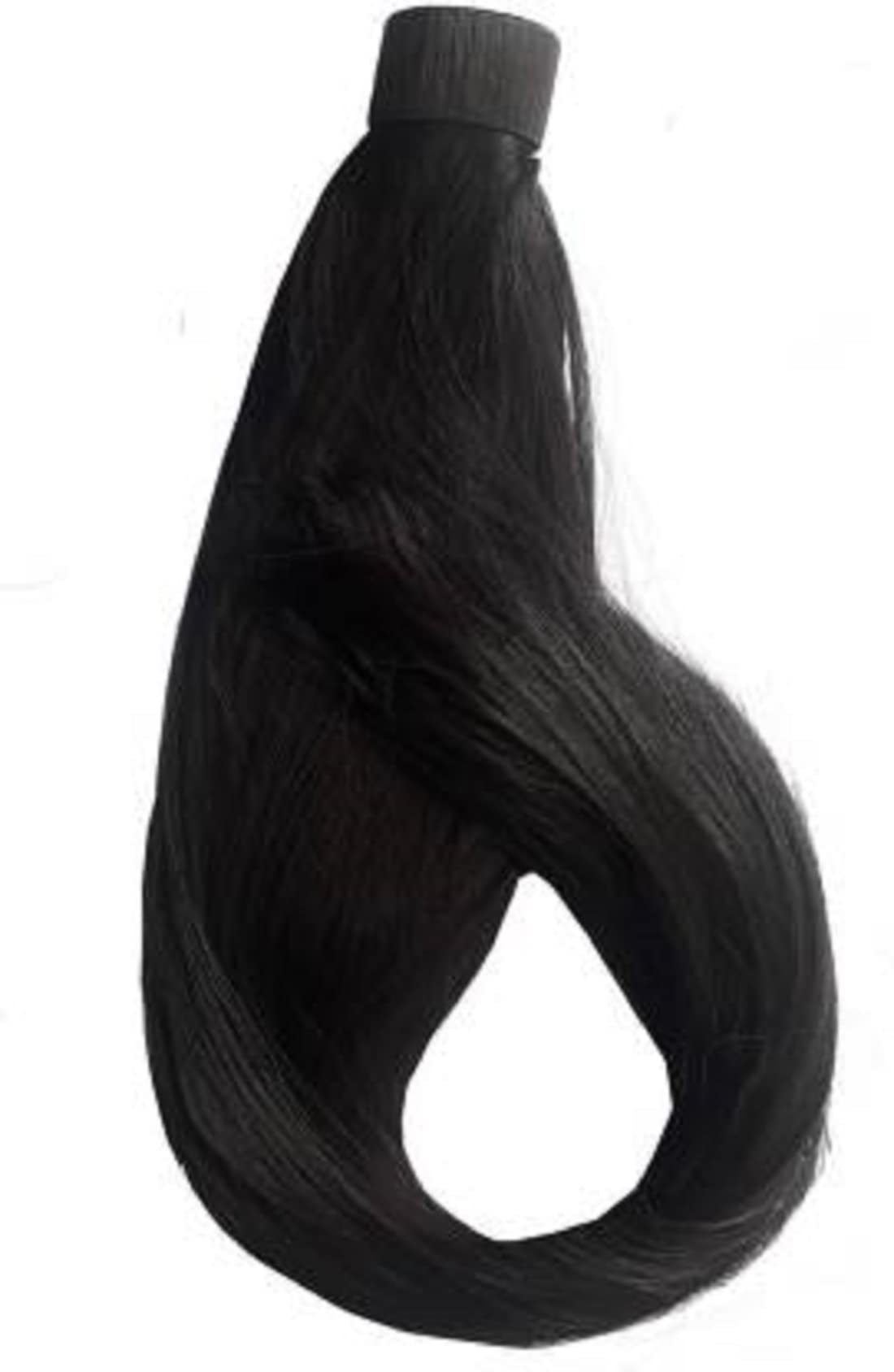 Stylish Black Straight Ponytail Hair Extension - Natural Look for Parties & Daily Wear | Abrish