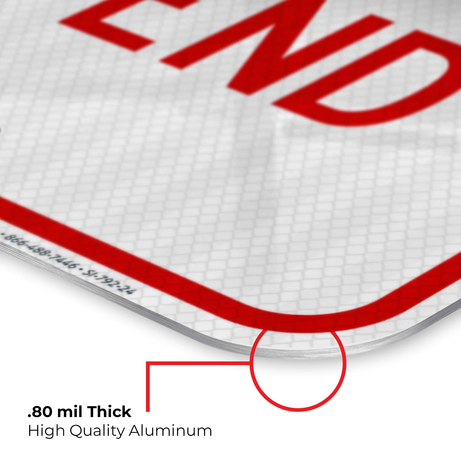No Thru Traffic Sign - 18x24 Inches, 3M EGP Reflective Aluminum, Fade Resistant & Easy Mounting - Perfect for Dead End Streets, Private Roads & Driveways - Indoor/Outdoor Use, Made in USA