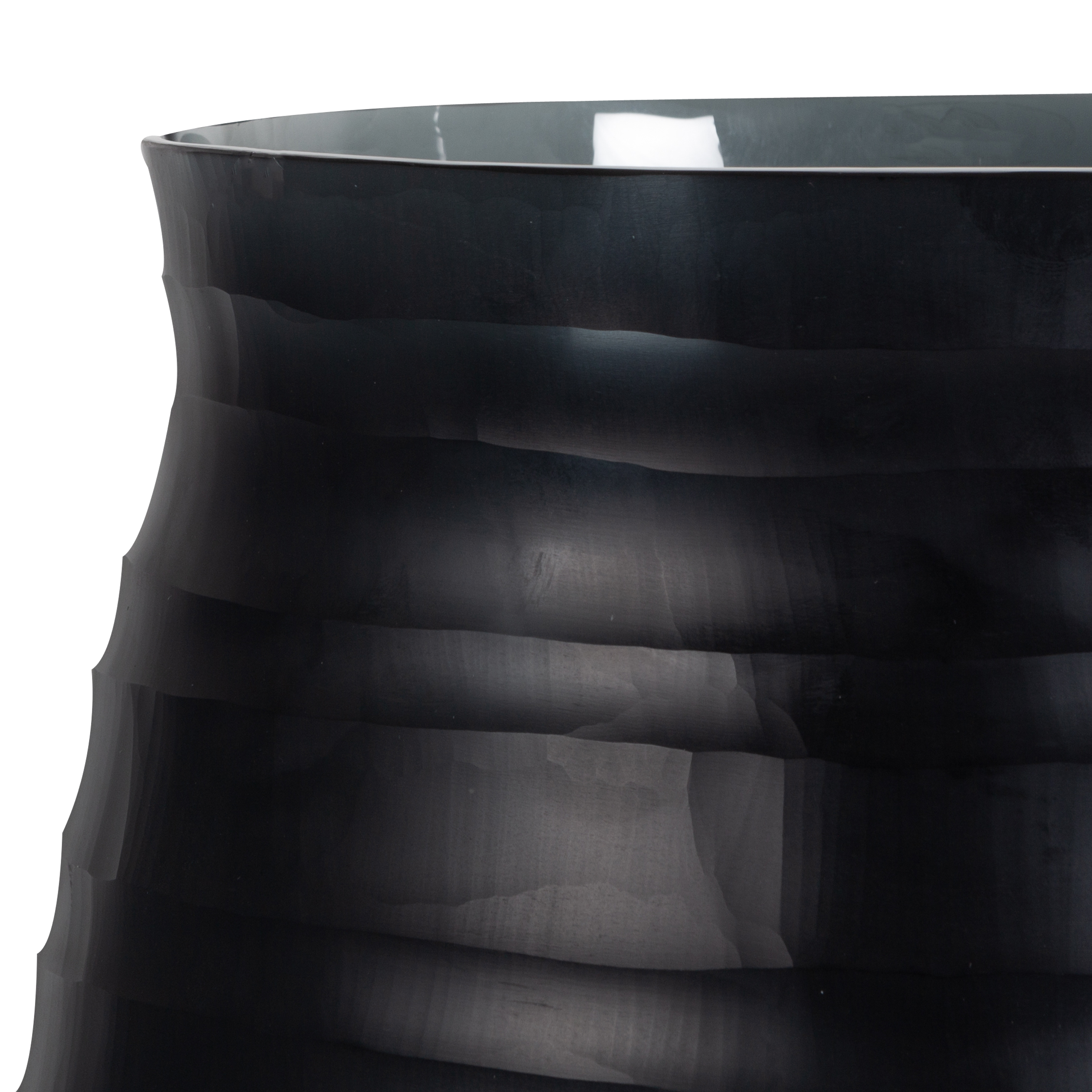 Elegant Ridge Glass Vase - Modern Home Decor for Flowers, Centerpieces & Wedding Decorations - Perfect for Living Room, Dining Table & Special Events