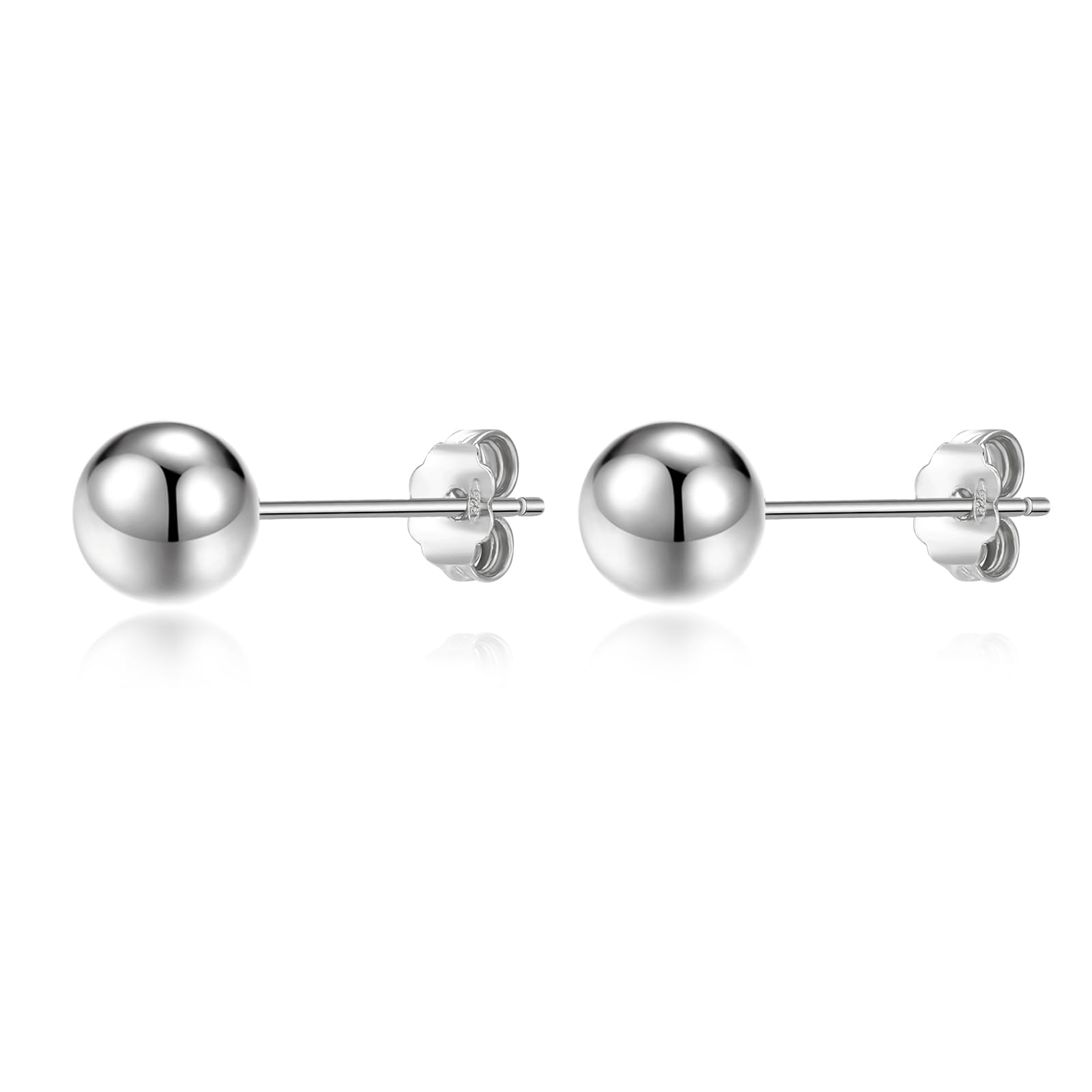 Hypoallergenic Gold Flat Back Stud Earrings for Women - ToHeart Stud Ball Earrings | Perfect for Everyday Wear, Parties & Gifts