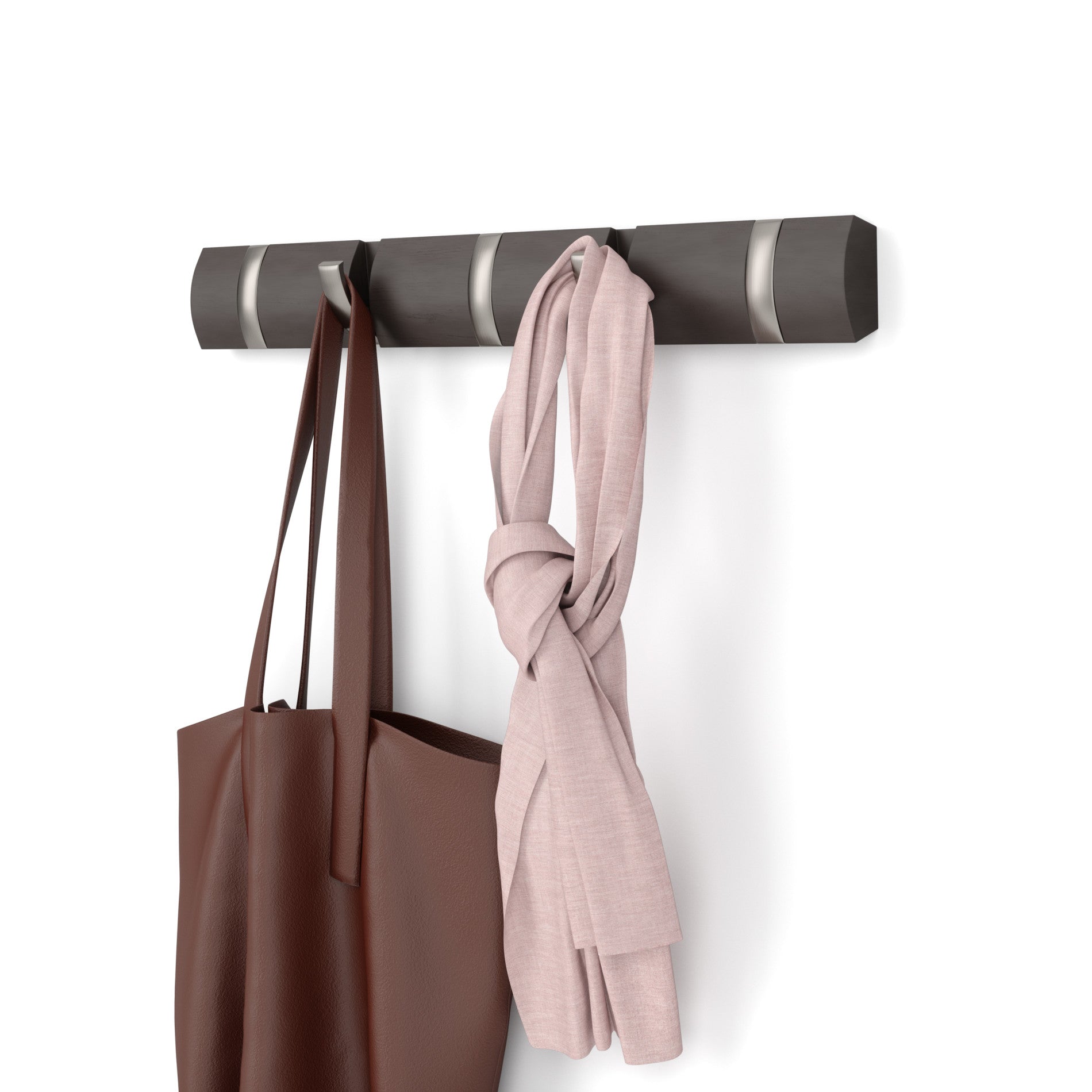 Flip 5 Wall Hook - Heavy Duty Adhesive Hooks for Hanging Decor, Keys & Towels - Perfect for Bathroom, Kitchen & Bedroom Organization