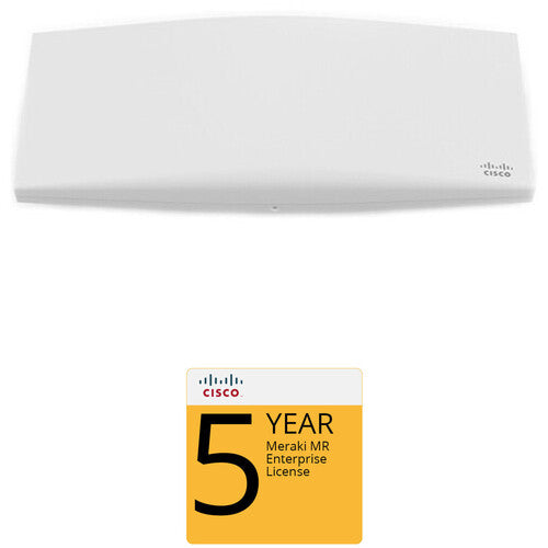 Cisco MR44 Dual Band Wireless Access Point Kit - 5 Year Enterprise License & Support for High-Speed WiFi Coverage in Offices, Schools, and Smart Homes
