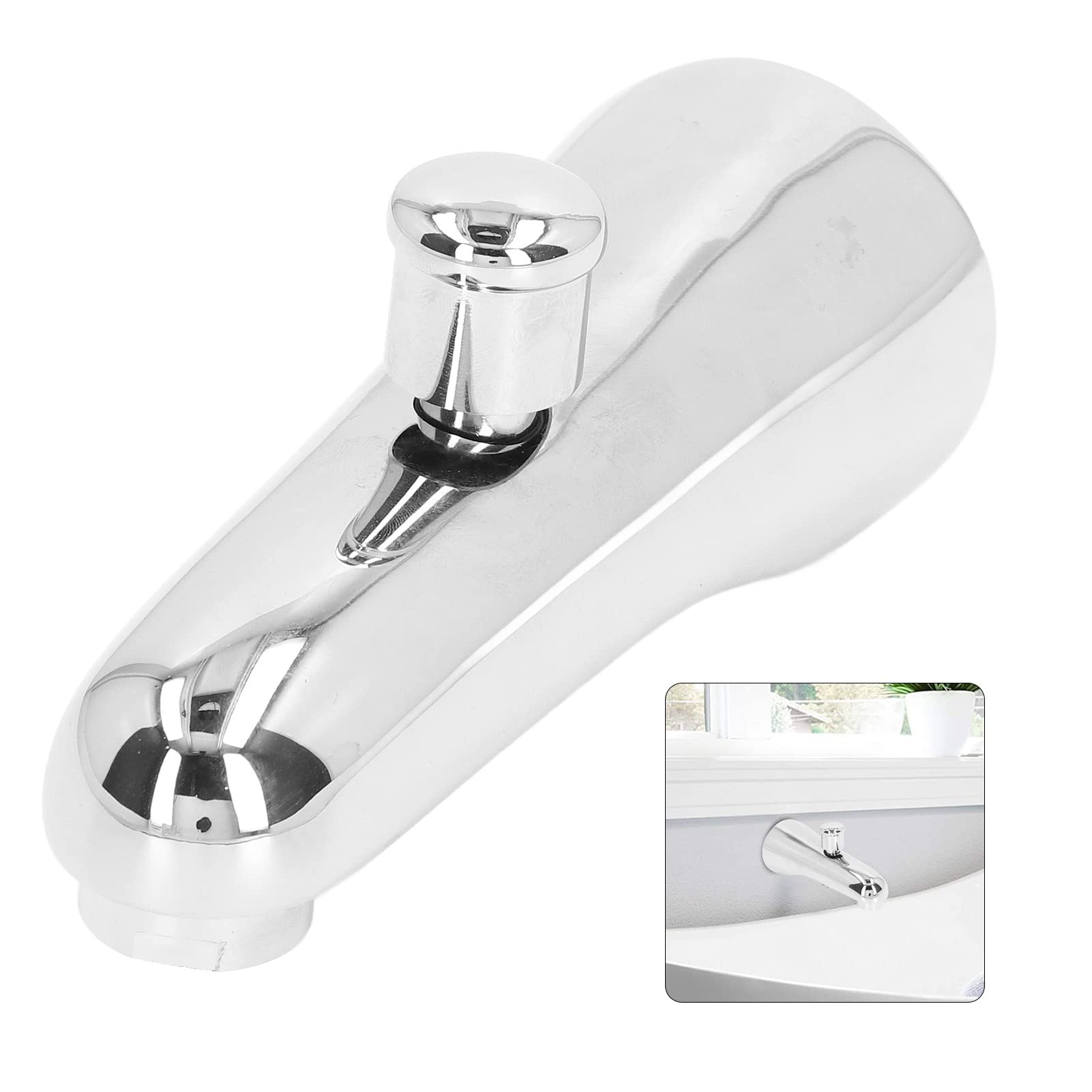 Garosa G1/2 Semicircle Concealed Bathtub Faucet Spout with Shower Diverter - Durable Brass Tub Spout & Bathroom Accessory for Modern Home Renovation | Perfect for Bathroom Upgrades & Spa-Like Shower Experience