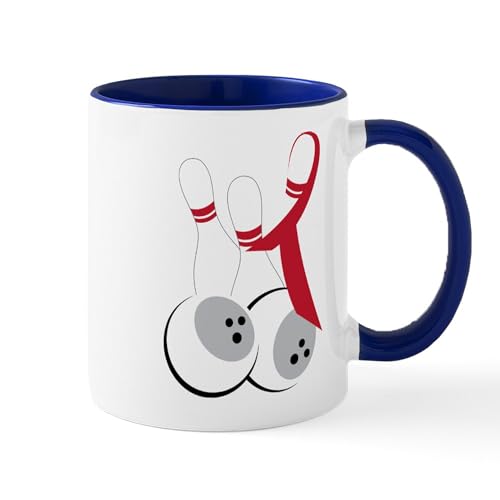 White/Navy Inside - Bowling Mug