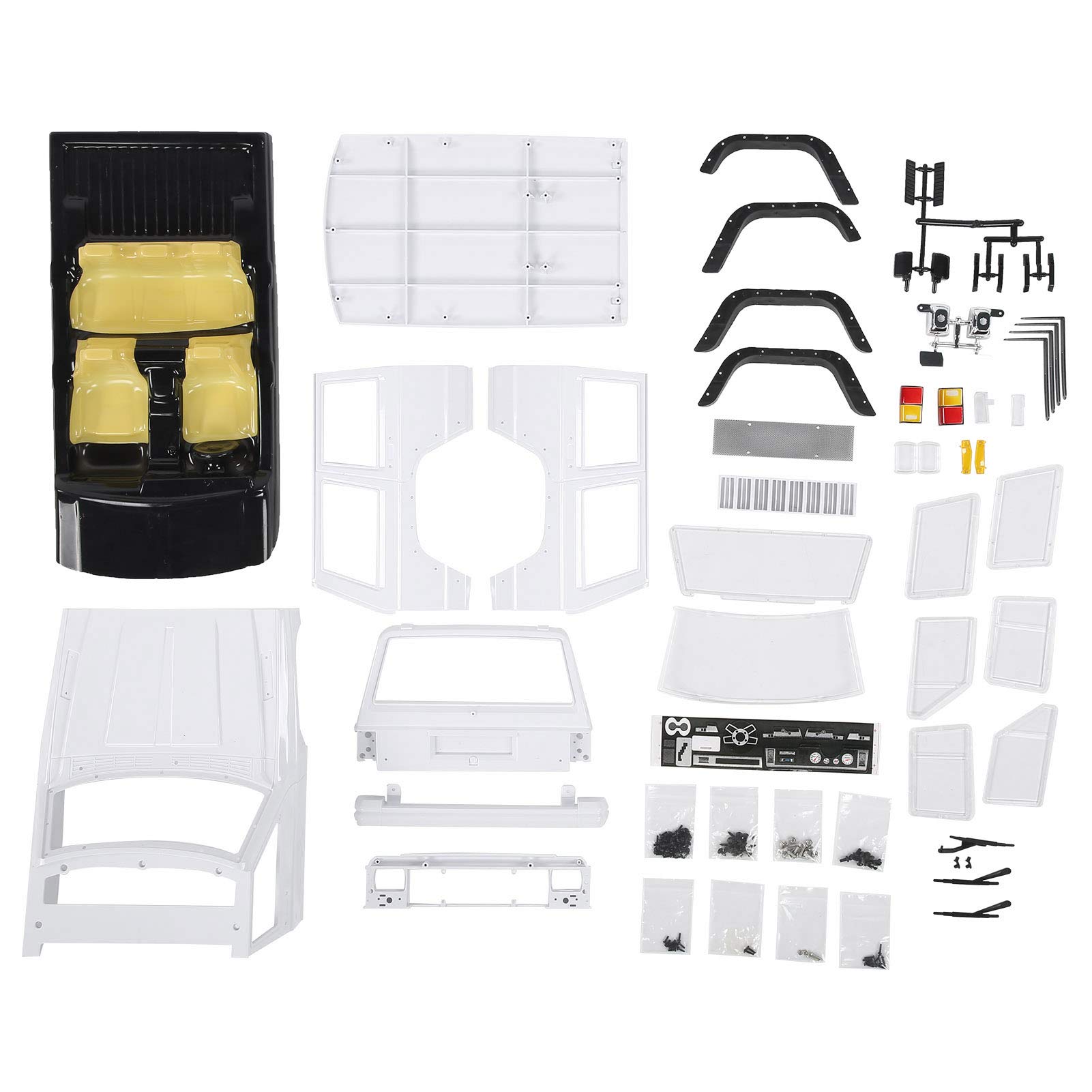 Durable 1/10 RC Car Body Shell ABS Plastic for SCX10 II 90046 90047 - Upgrade Accessory for Off-Road Crawler & Trail Truck RC Models