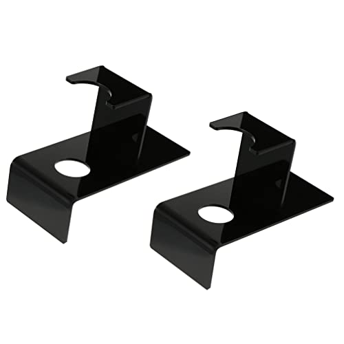 Baluue 2-Pack Acrylic Toothbrush Holder Stand for Electric Toothbrushes & Razors - Bathroom Organizer with Non-Slip Base for Home, Office, or Travel (Black) | Perfect for Countertop Storage and Travel Essentials