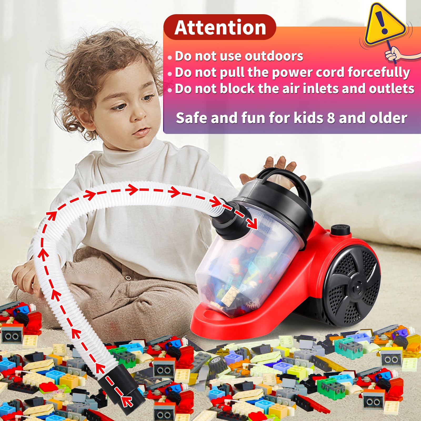 **Lego Brick Vacuum Picker and Sorter - Perfect Gift for Lego Lovers, Kids, Teens & Adults - Clean Up Lego Bricks Easily for Playrooms, Classrooms & Home Organization**