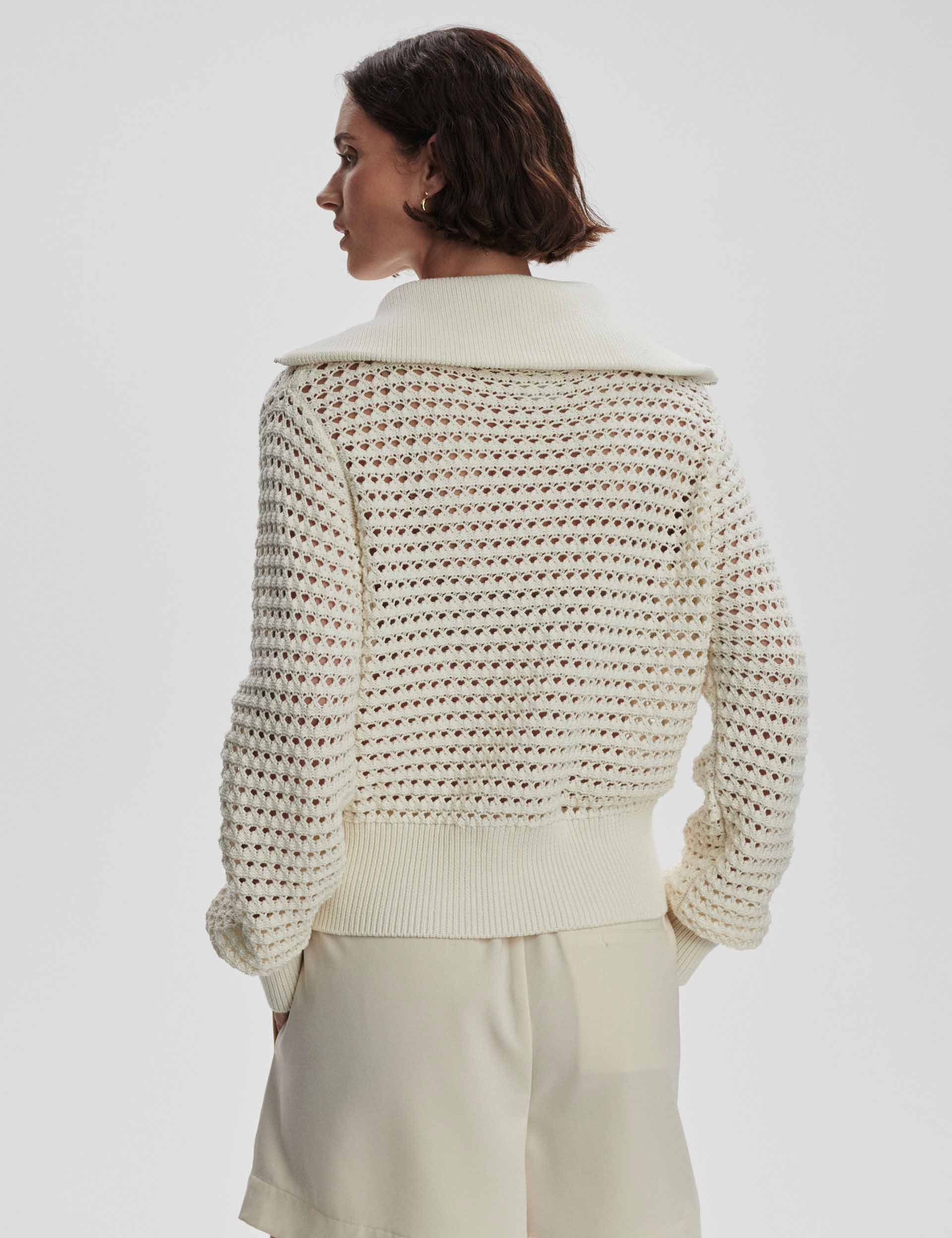Eloise Zip Through Knit Sweater - Women's Lightweight Pullover Cardigan for Fall & Winter | Perfect for Office, Casual Outfits and Layering