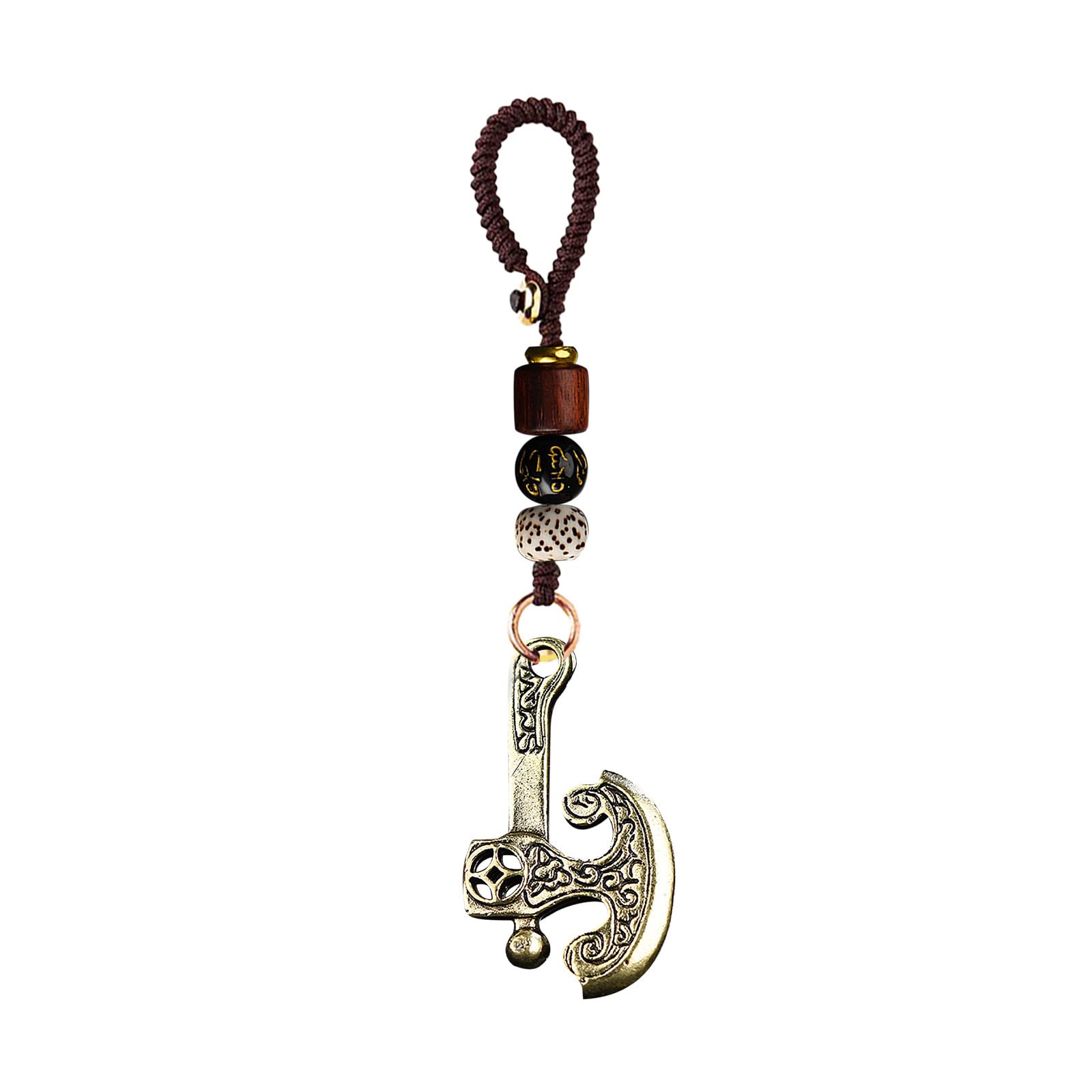 Gourd Brass Keychain - Durable Copper Car Keychain Pendant, Metal Keychains JE-185 for Car Keys, Home Decor, and Gift Giving