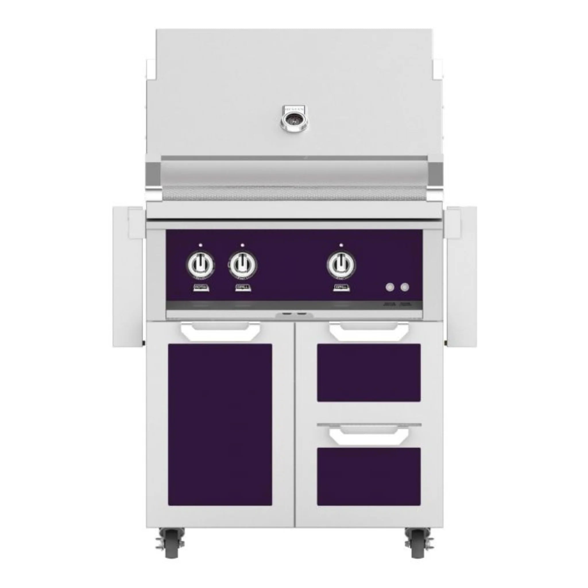 Hestan 30-Inch Freestanding Outdoor Grill with Door & Double Drawers - GBR30 GCR30 - Perfect for Backyard BBQs, Patio Cooking, and Outdoor Entertaining