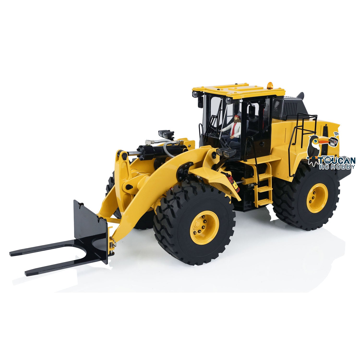 1/14 Scale Metal 470 Hydraulic RC Heavy Duty Loader - Remote Control Construction Vehicle with Smoke, Sound & Light - Fully Assembled Wheel Loader Model for Construction Enthusiasts & Collectors - Perfect for RC Hobbyists, Construction Simulation & Display Collections