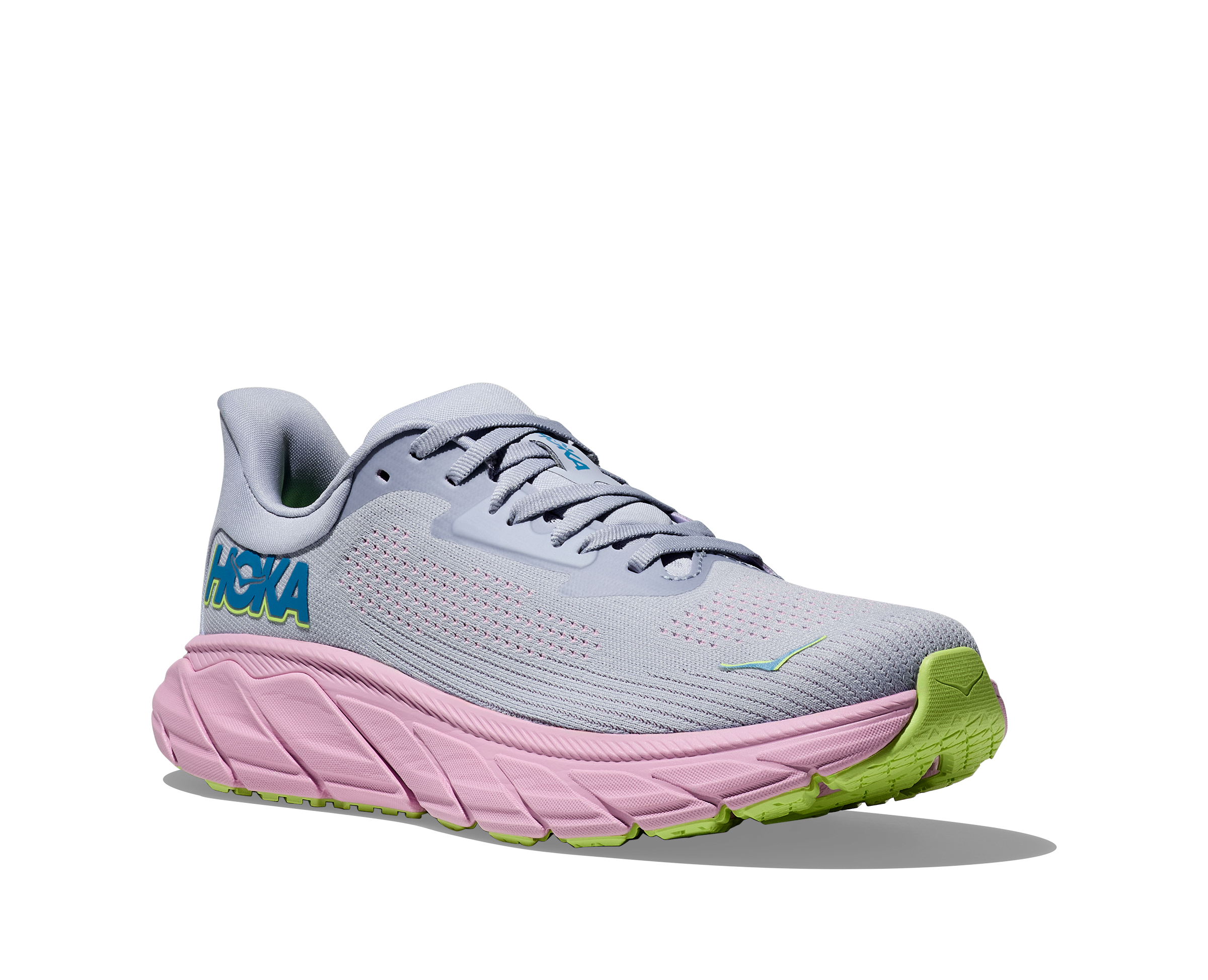 Women's Arahi 7 WIDE Running Shoes - Stability & Cushion for Overpronation - Gull/Pink Twilight Color - Perfect for Road Running, Jogging & Gym Workouts