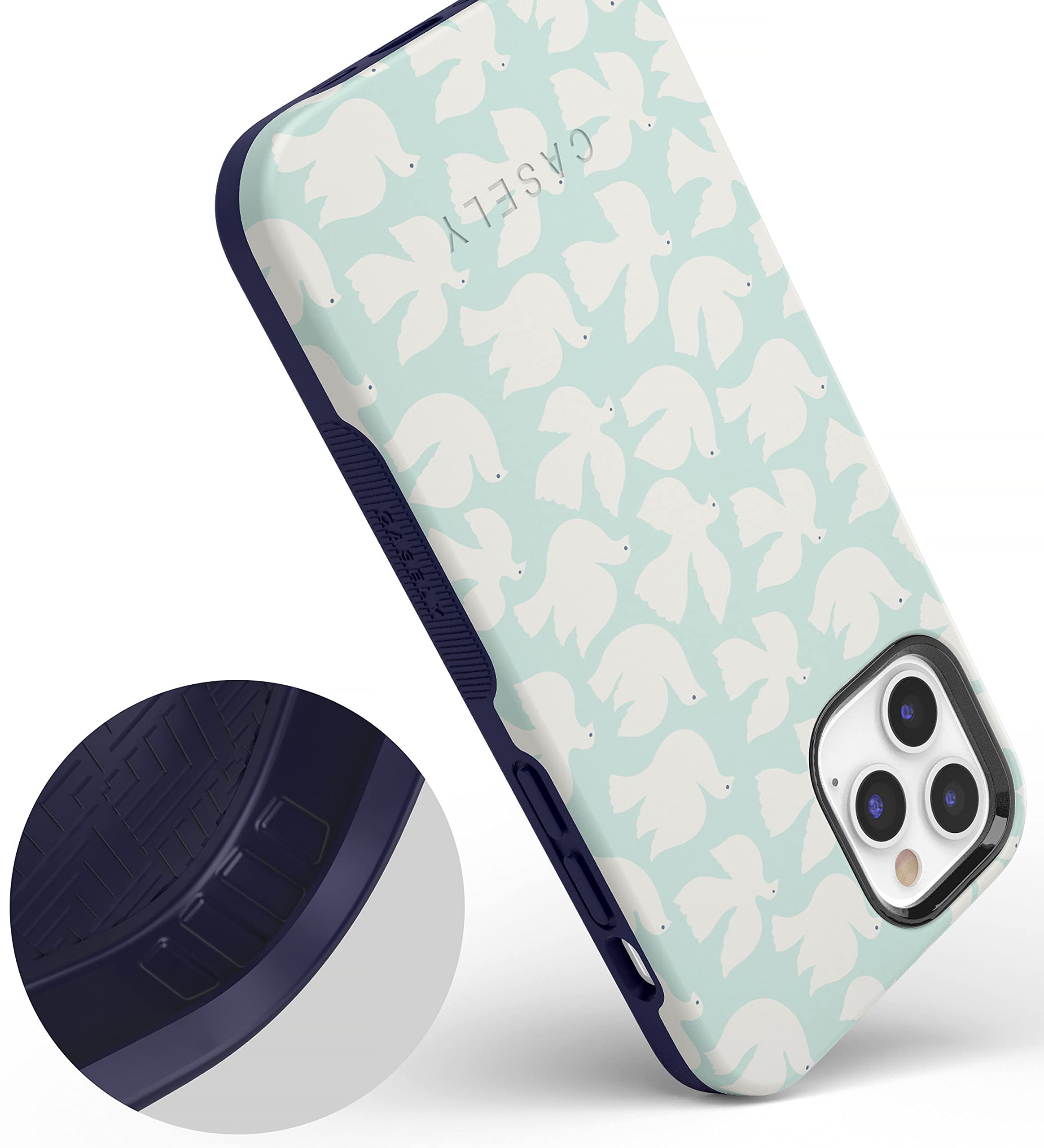 Casely iPhone 11 Pro Max Case - Premium Protective Cover with Love Birds & White Doves Design | Slim Fit, Shockproof, Scratch Resistant | Perfect for Everyday Use, Travel & Gift Giving