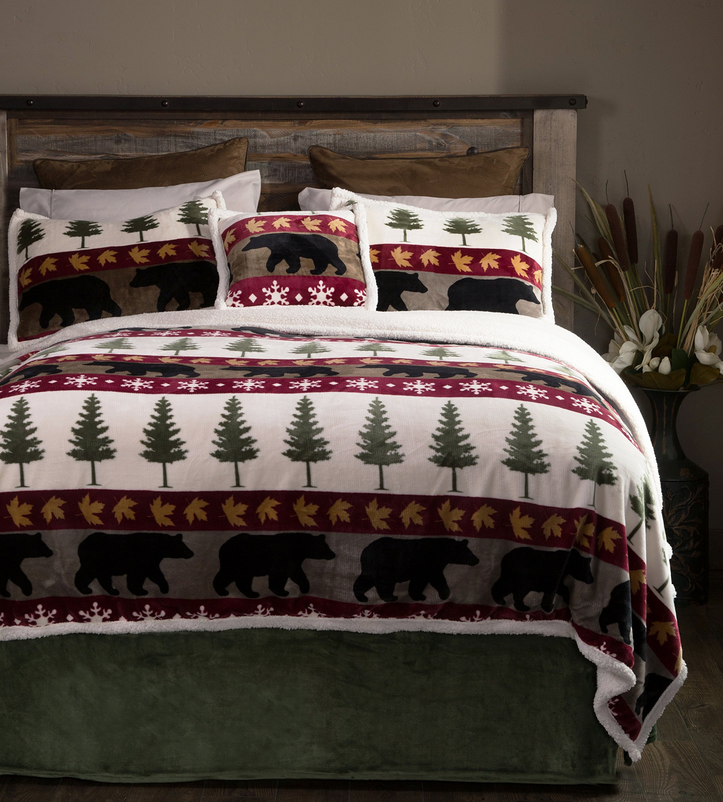 Carstens Tall Pine 5-Piece King Size Bedding Set - Soft & Breathable Comforter Set for Cozy Bedroom Decor