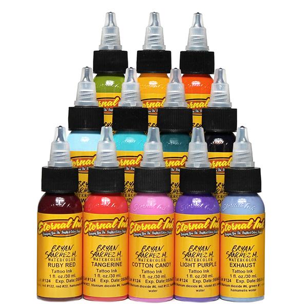 Eternal Ink Bryan Sanchez M. Watercolor Paint Set - 1 oz Bottles for Professional Artists & Beginners - Perfect for Watercolor Painting, Illustration & Mixed Media Art