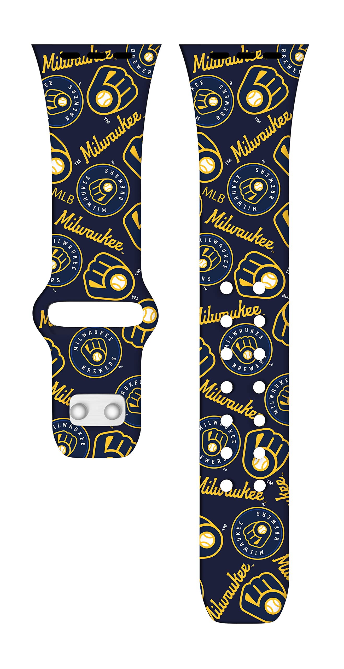 Milwaukee Brewers HD Game Time Watch Band for Apple Watch - Perfect for Baseball Fans & Sports Enthusiasts