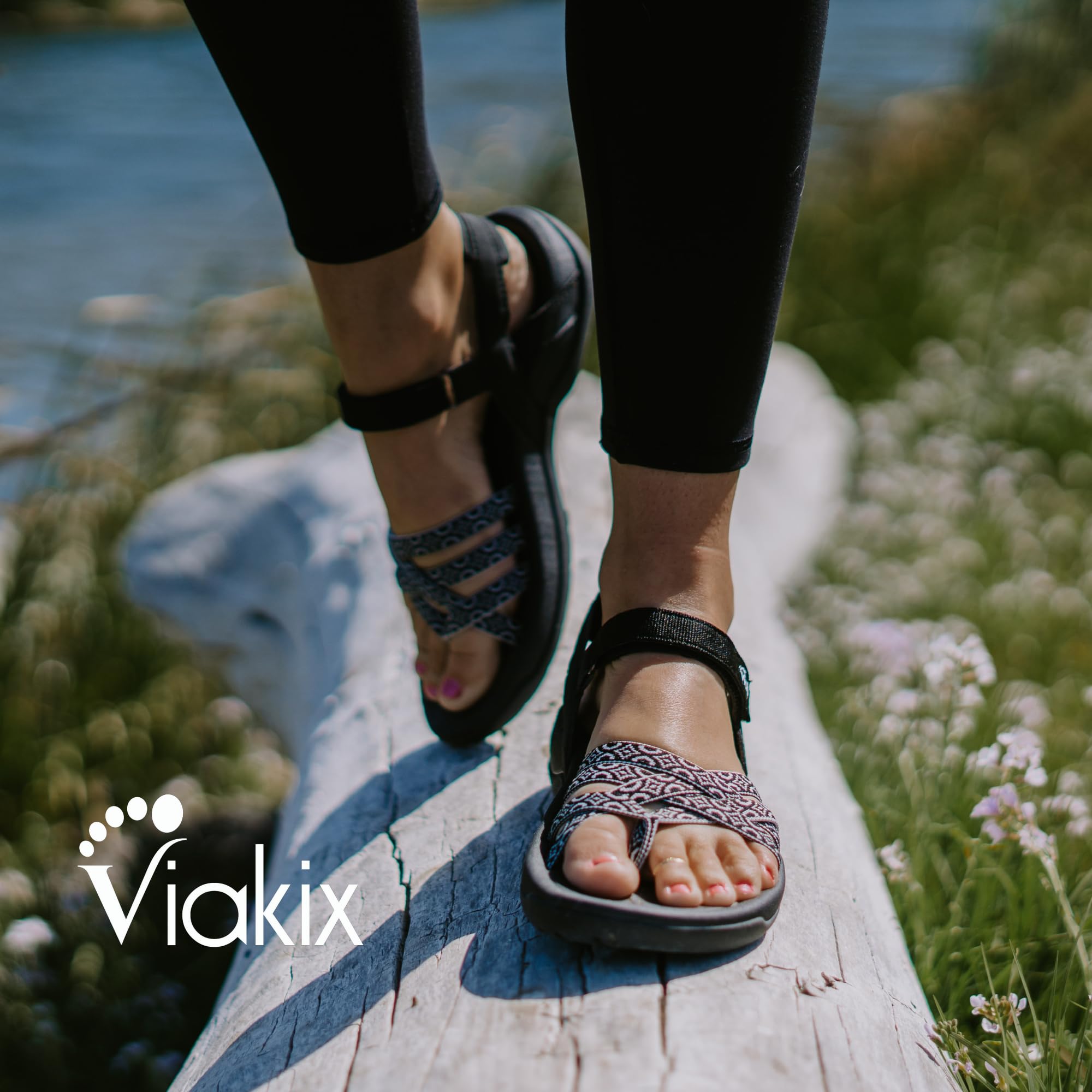 Viakix Women's Walking Sandals - Comfortable & Stylish Athletic Sandals for Hiking, Outdoor Adventures, Travel, Sports & Beach | Perfect for Walking, Jogging & Summer Vacations